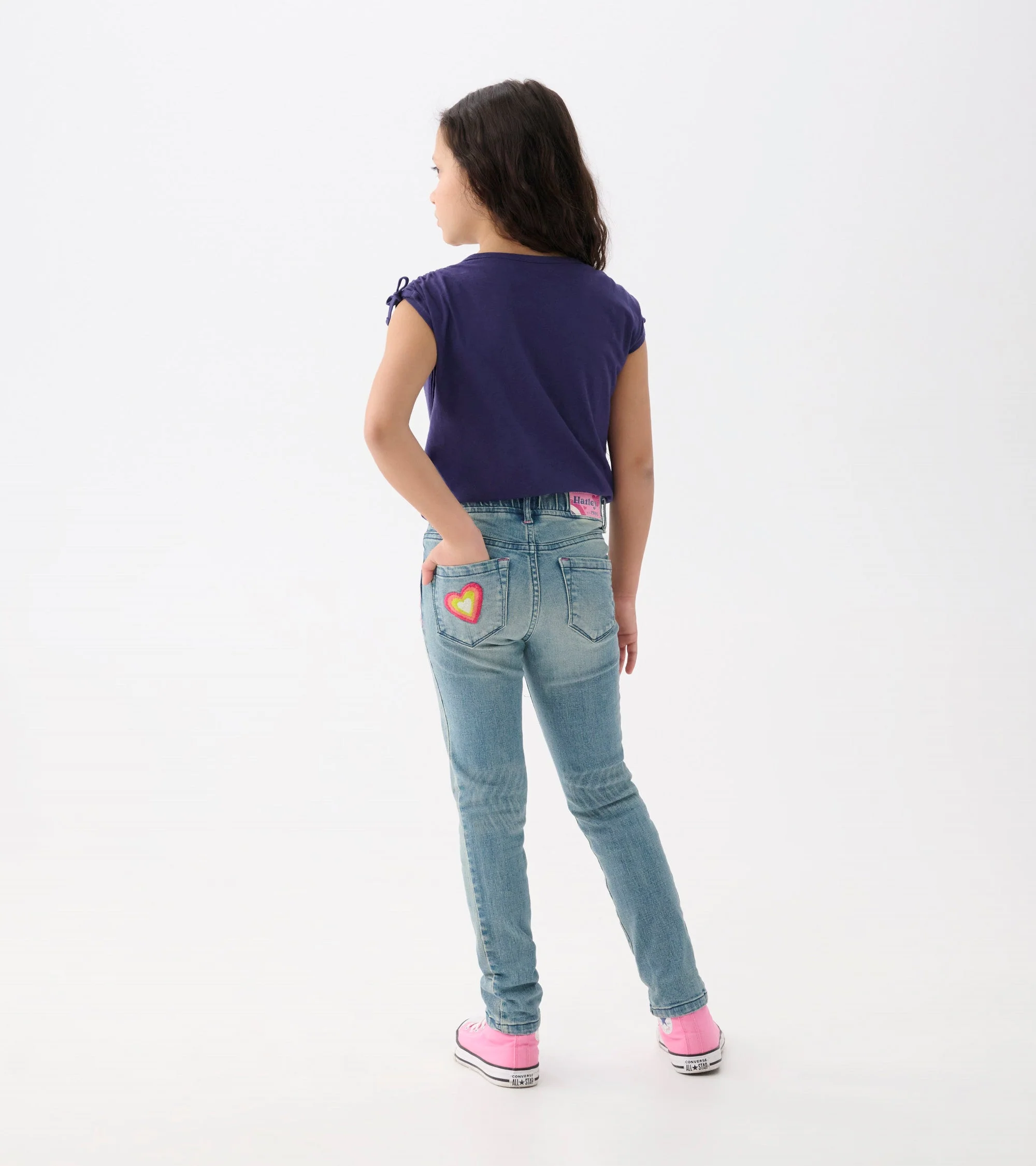 Girls Pretty Patches Stretch Jeans - Image 5