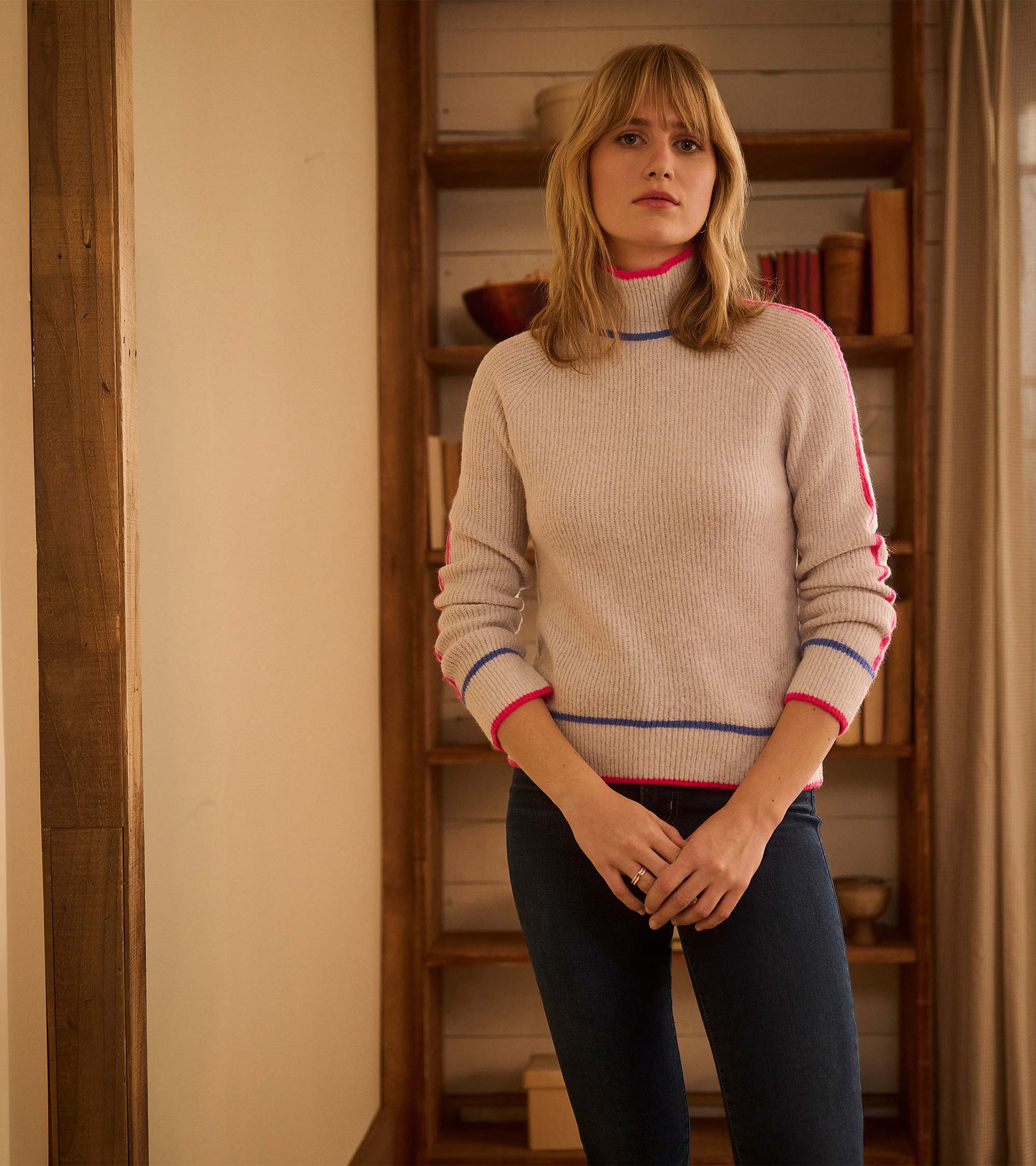 Raglan Pullover - Pale Snow Melange - Image 3