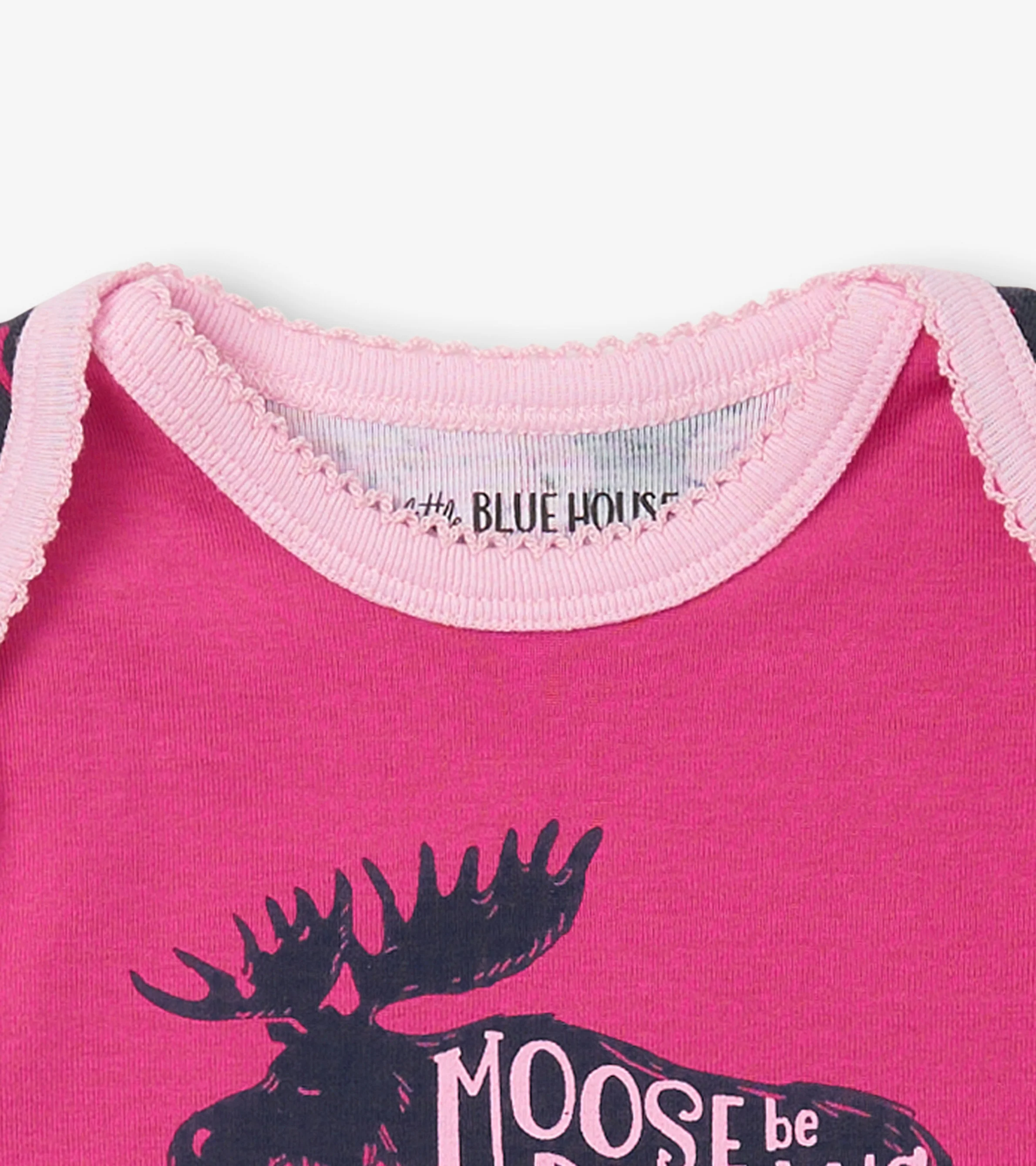 Raspberry Moose Baby Bodysuit & Hat - Image 3