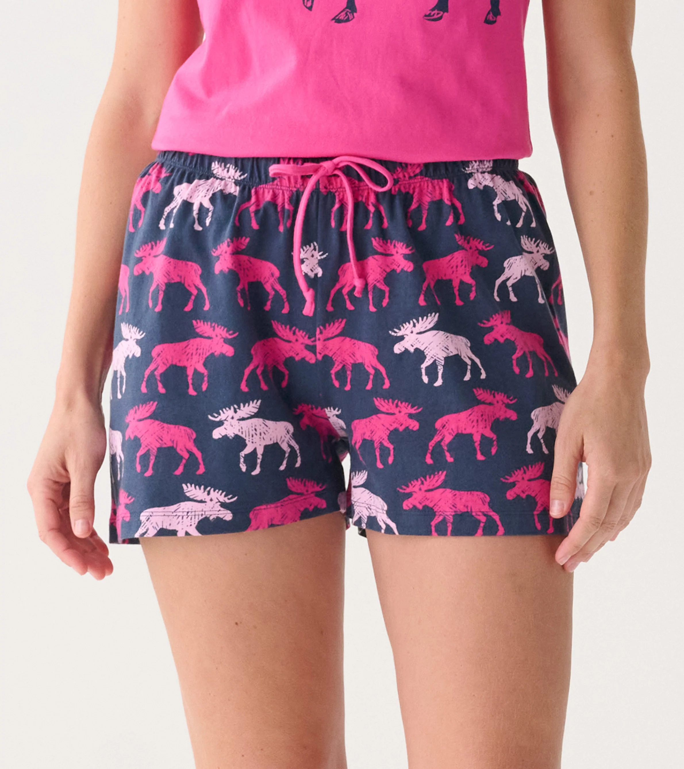 Raspberry Moose Women's Cotton Sleep Shorts