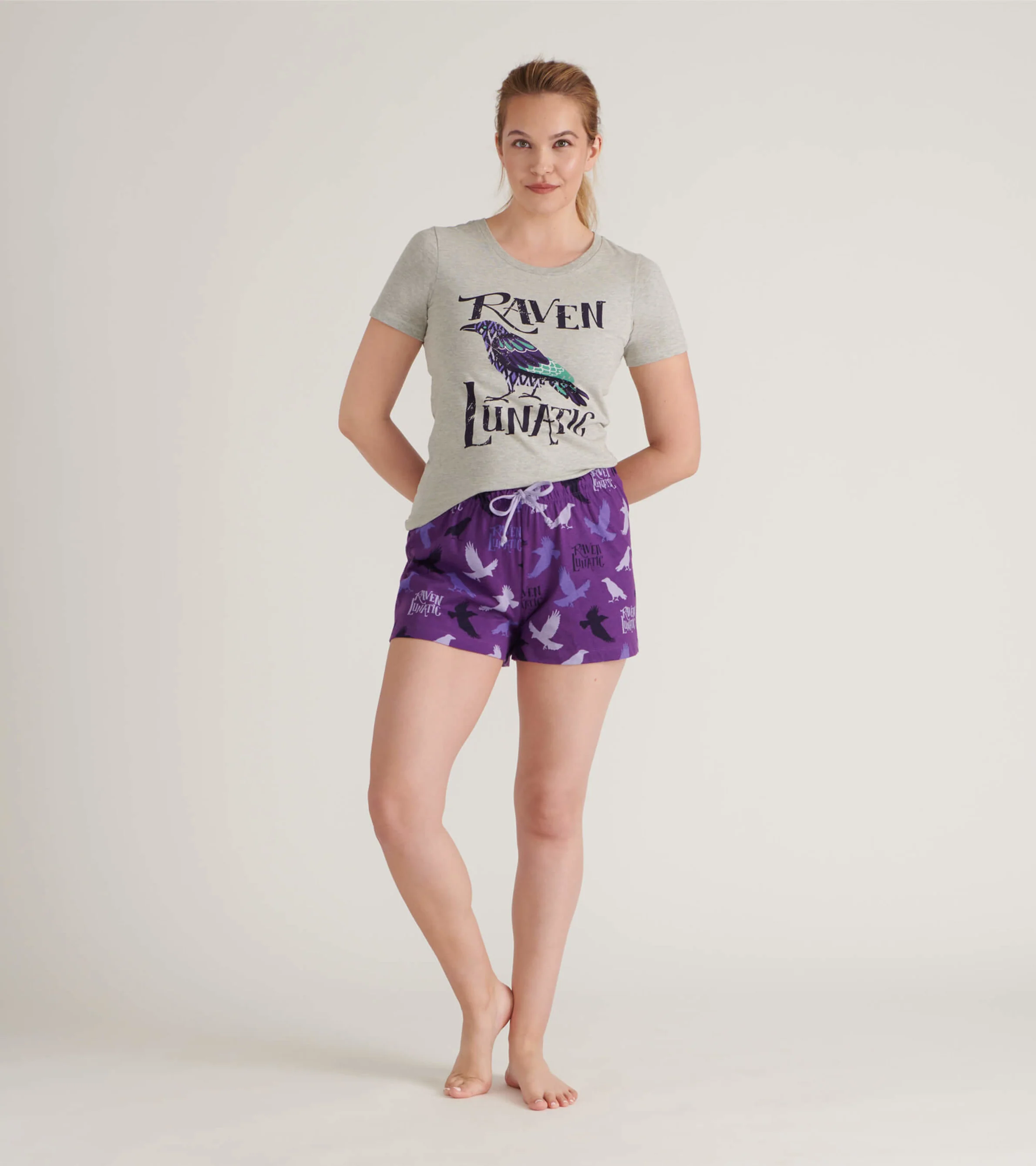 Raven Lunatic Women's Cotton Sleep Shorts - Image 3