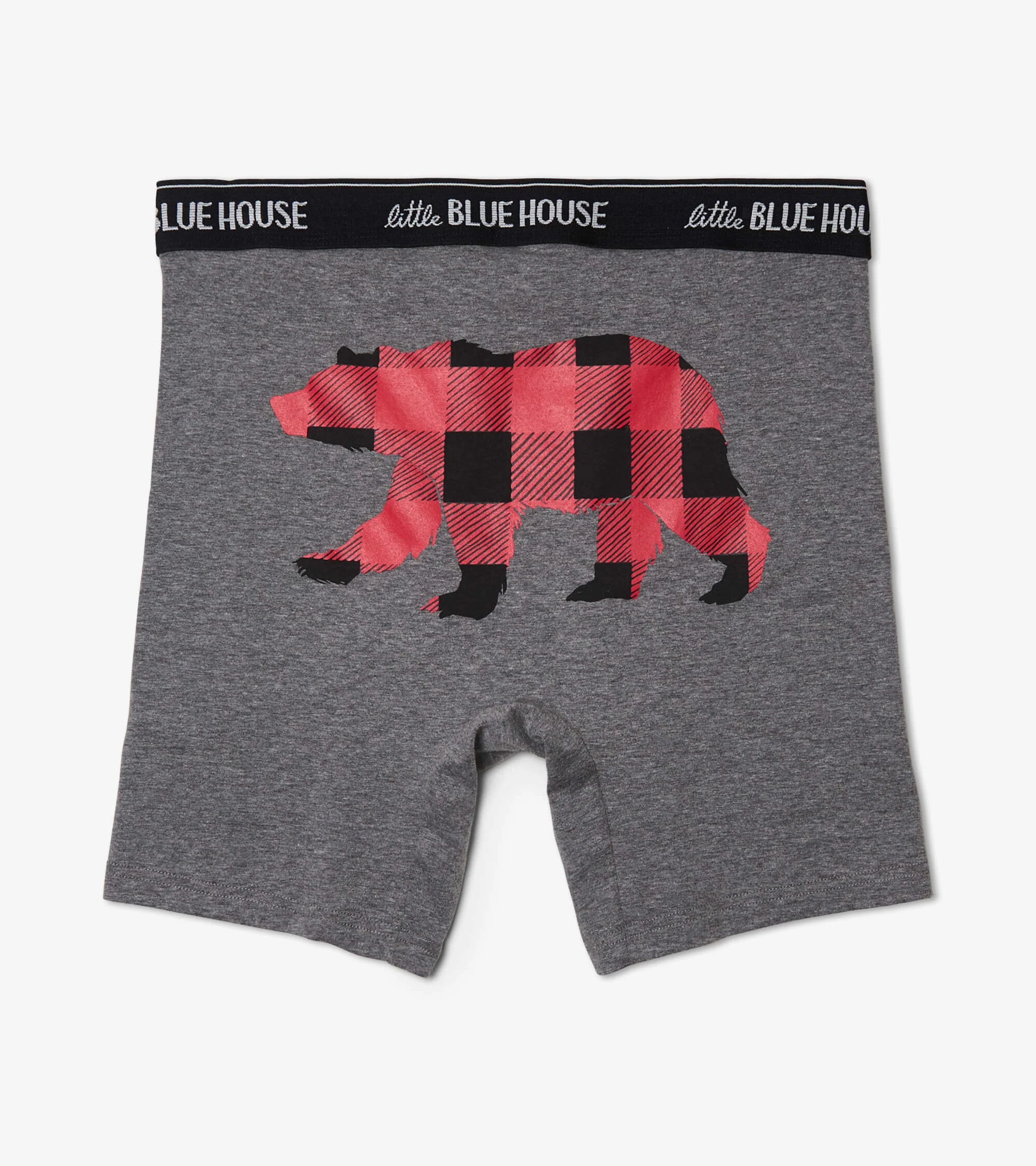 Red Plaid Bear Men's Boxer Briefs - Image 3