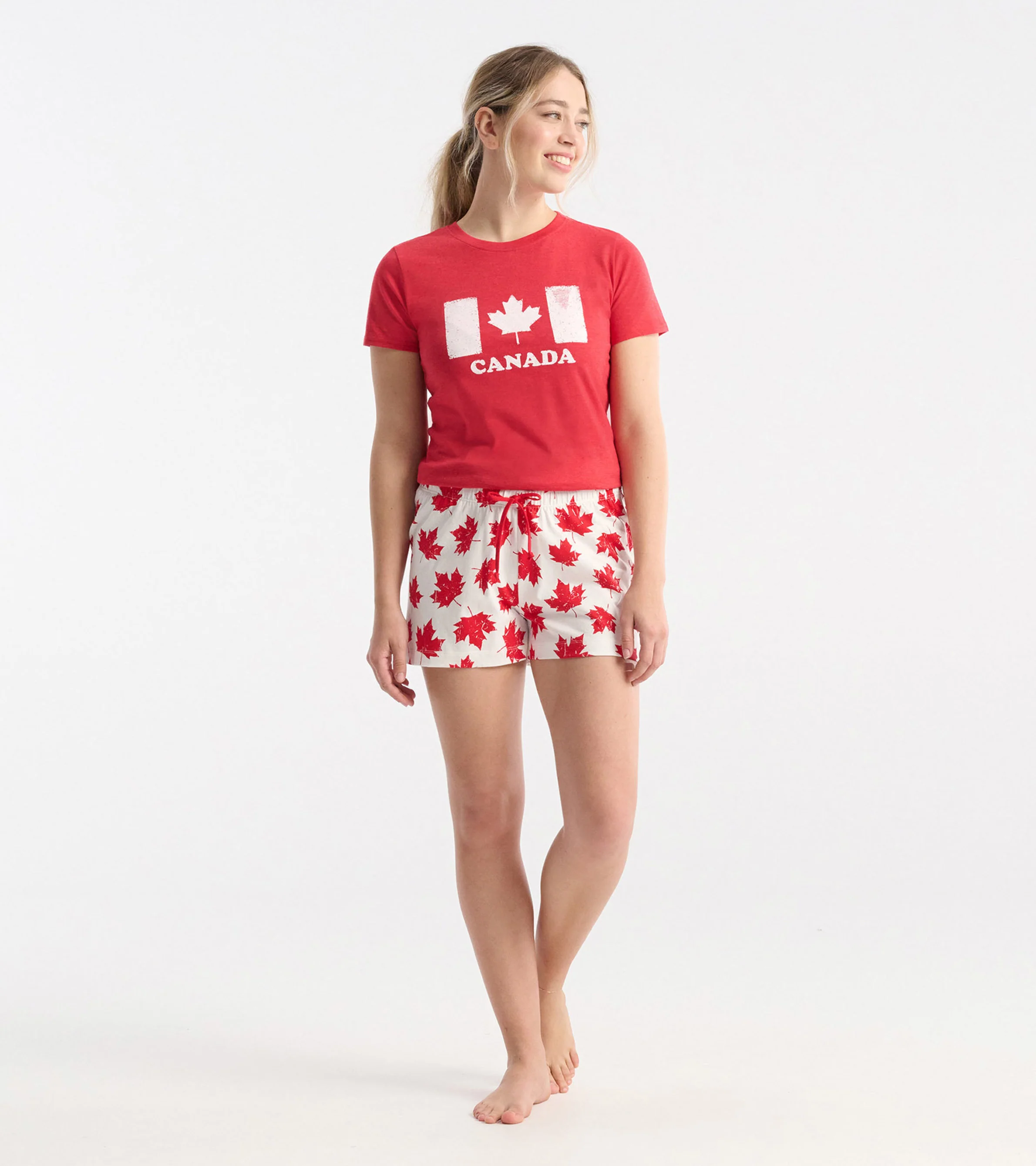 Red Women's Pajama T-Shirt - Image 3