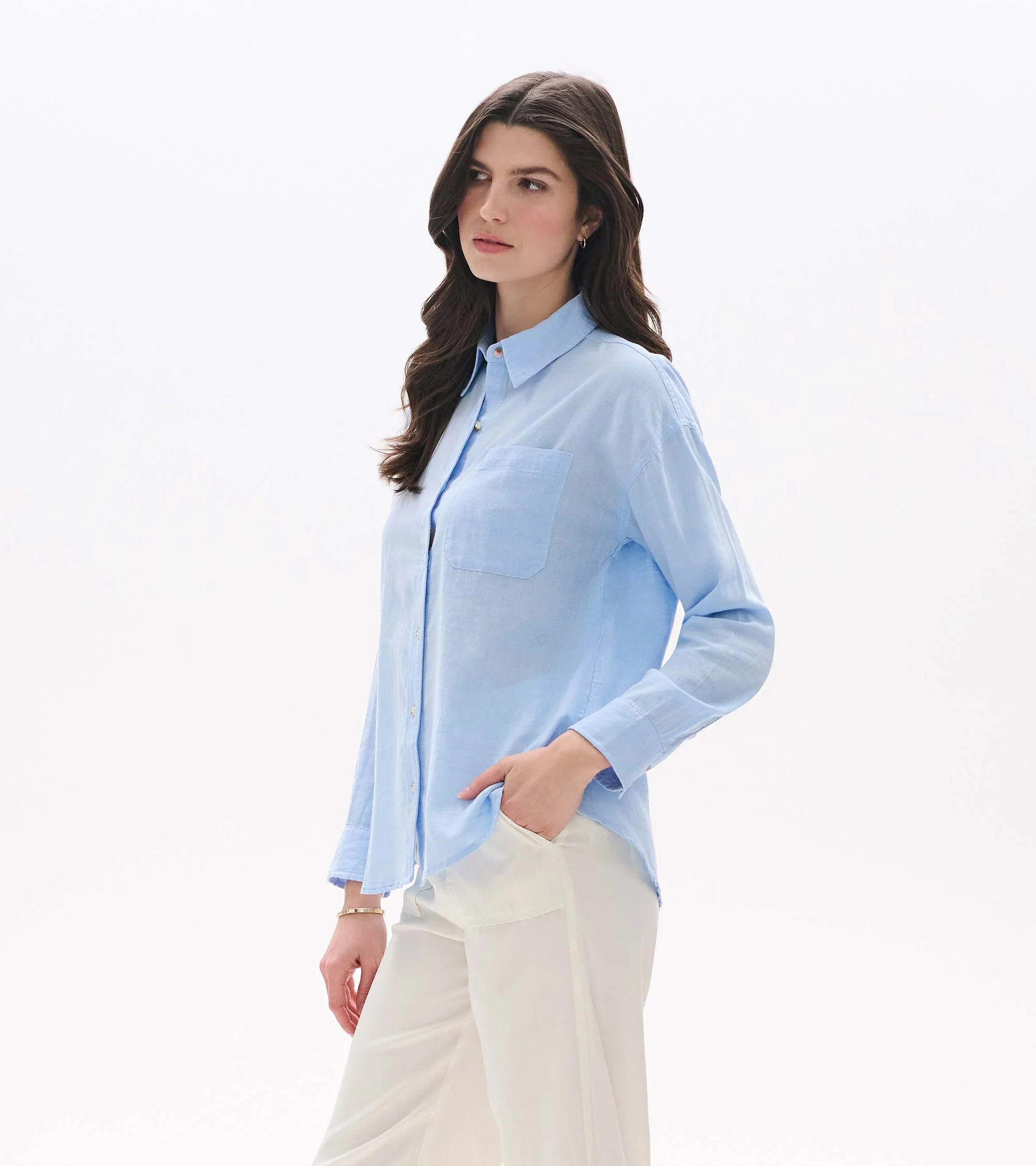 Relaxed Button Down - Light Blue Chambray - Image 4