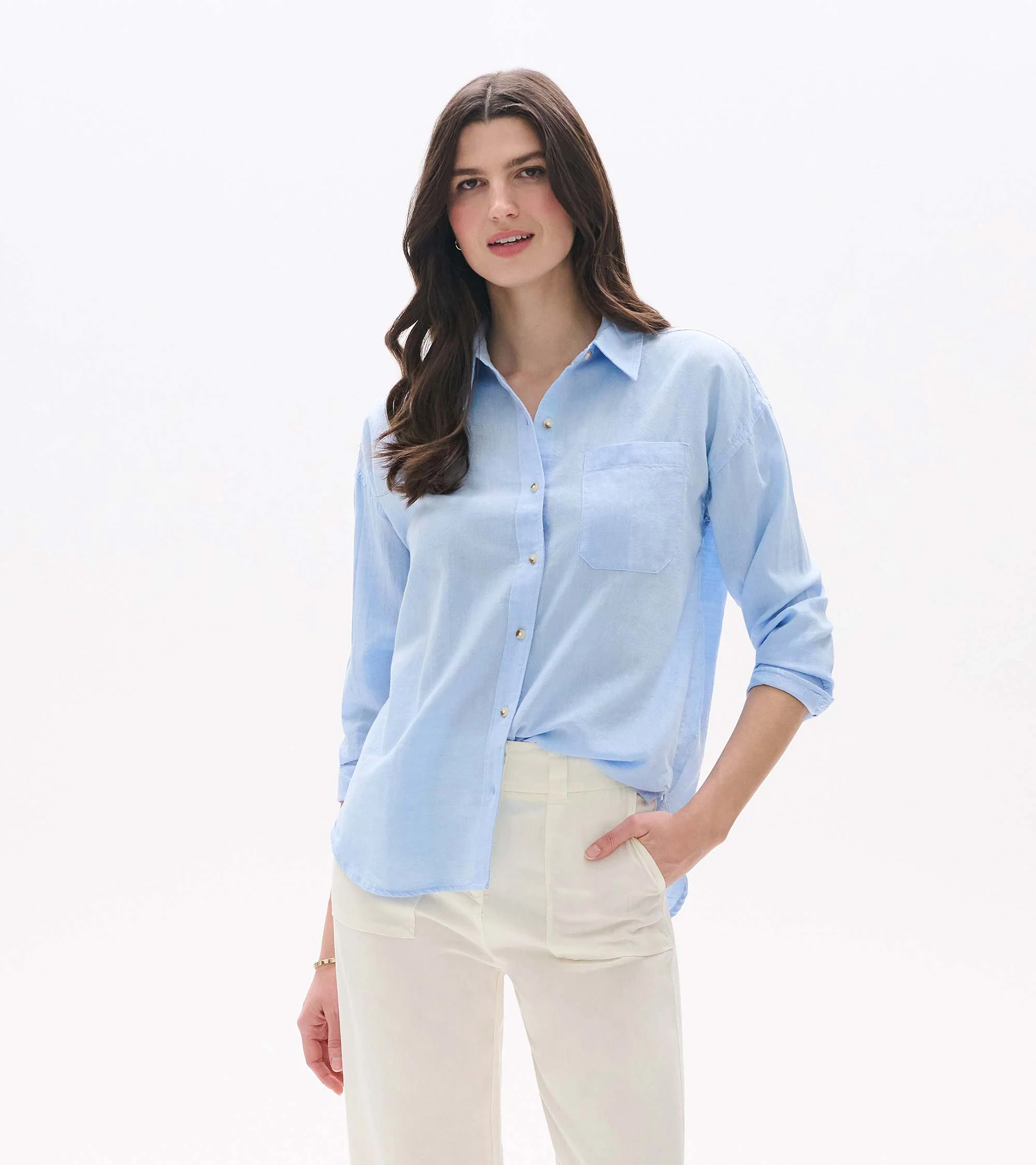 Relaxed Button Down - Light Blue Chambray - Image 5