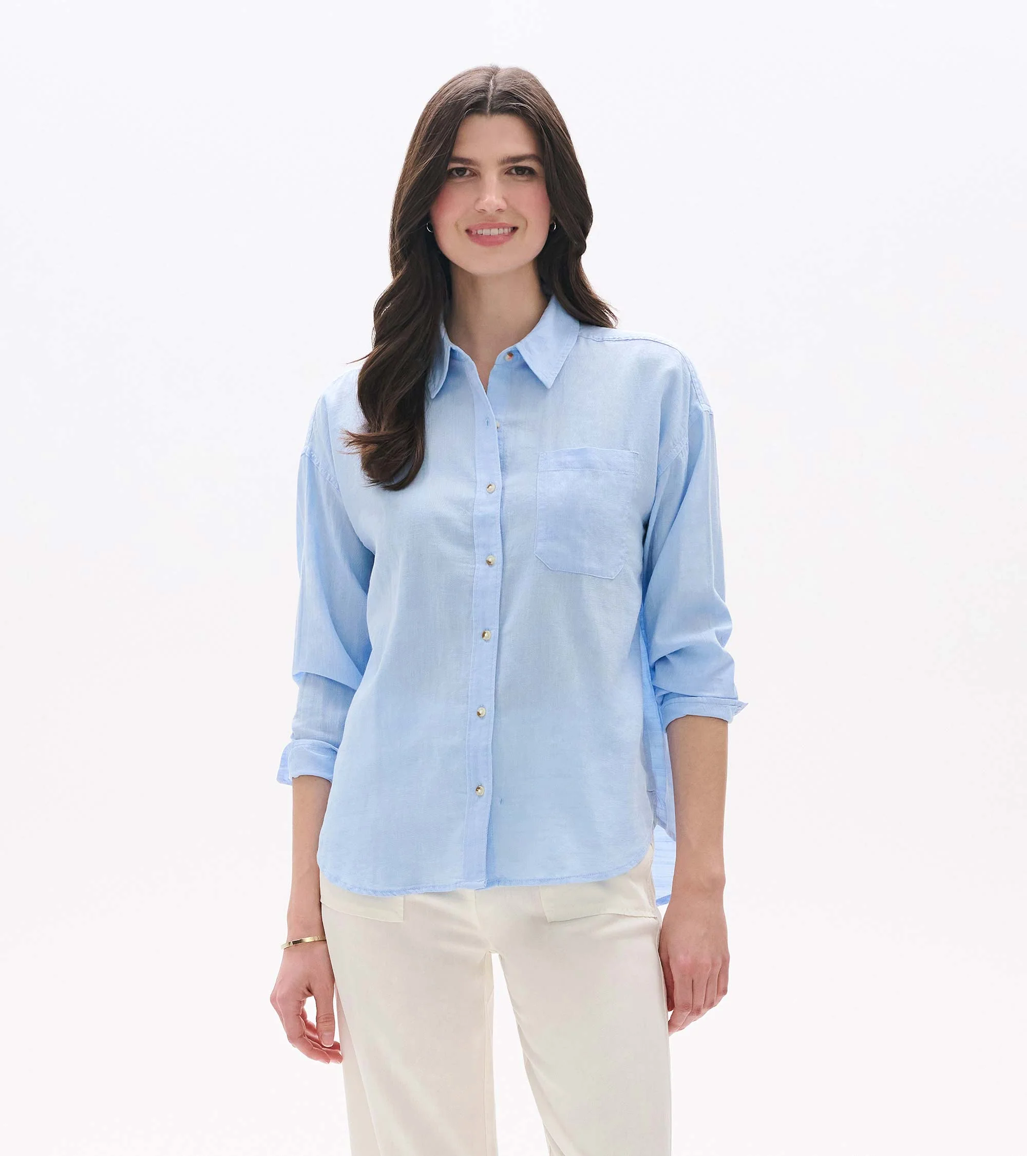 Relaxed Button Down - Light Blue Chambray - Image 7