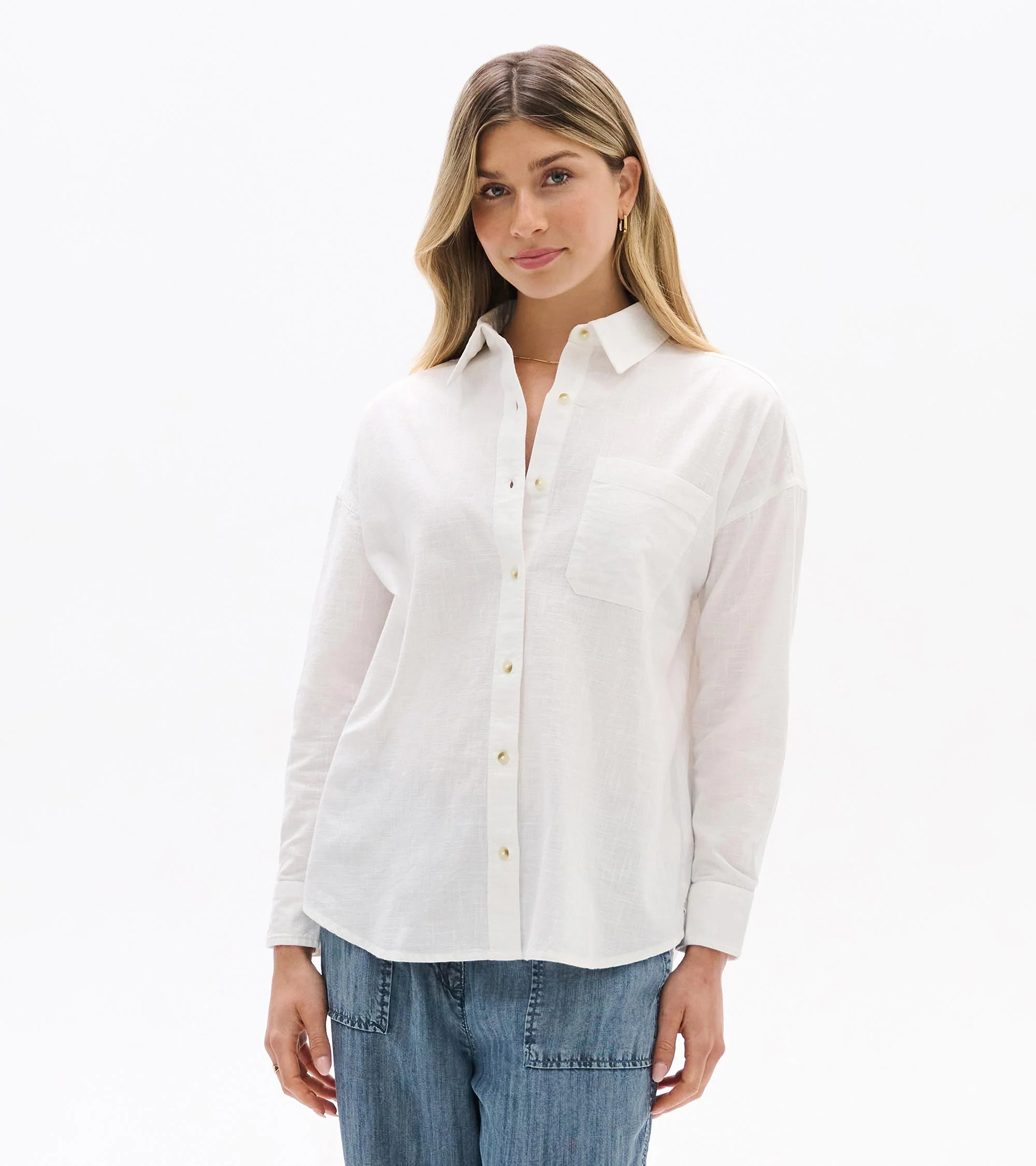 Relaxed Button Down - White - Image 3