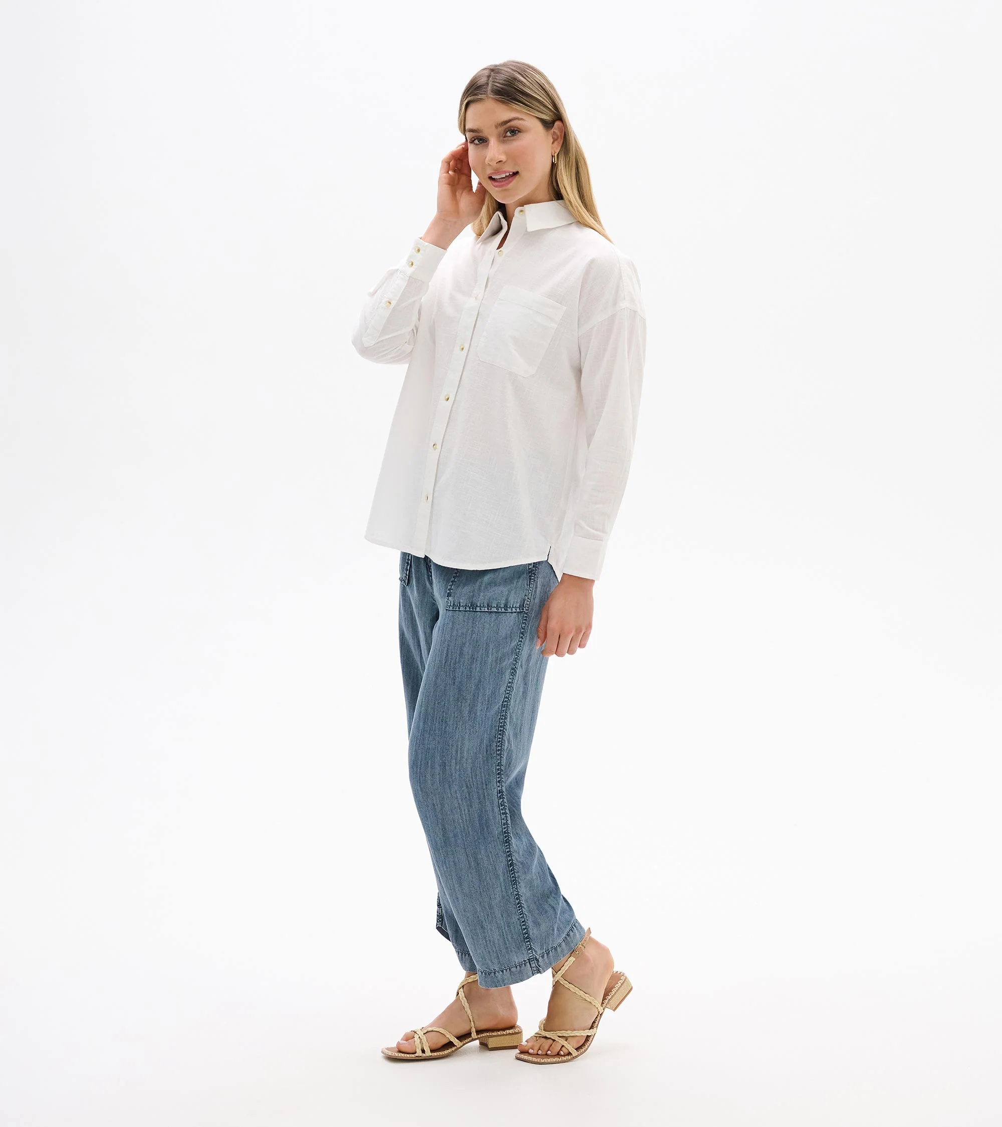 Relaxed Button Down - White - Image 4