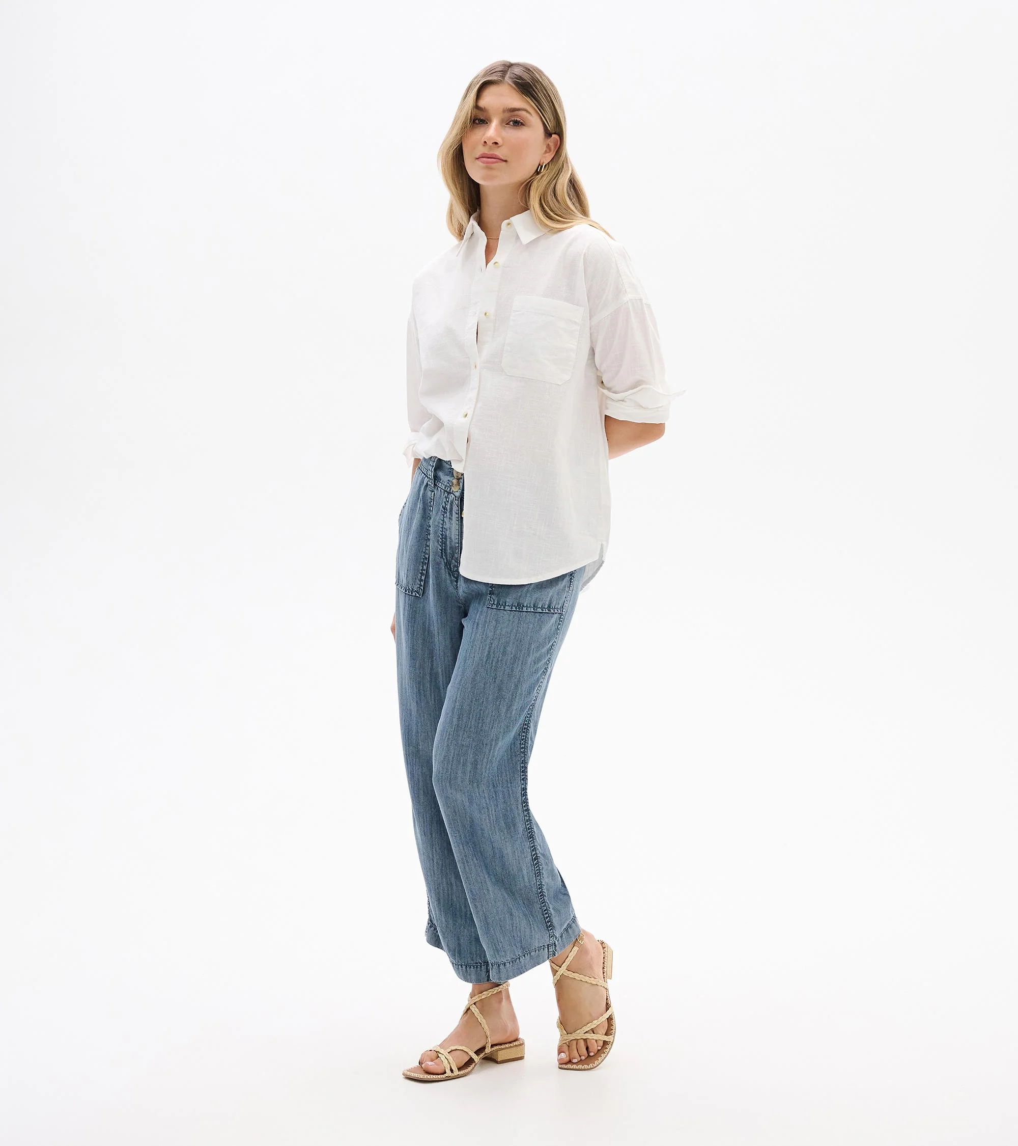 Relaxed Button Down - White - Image 6