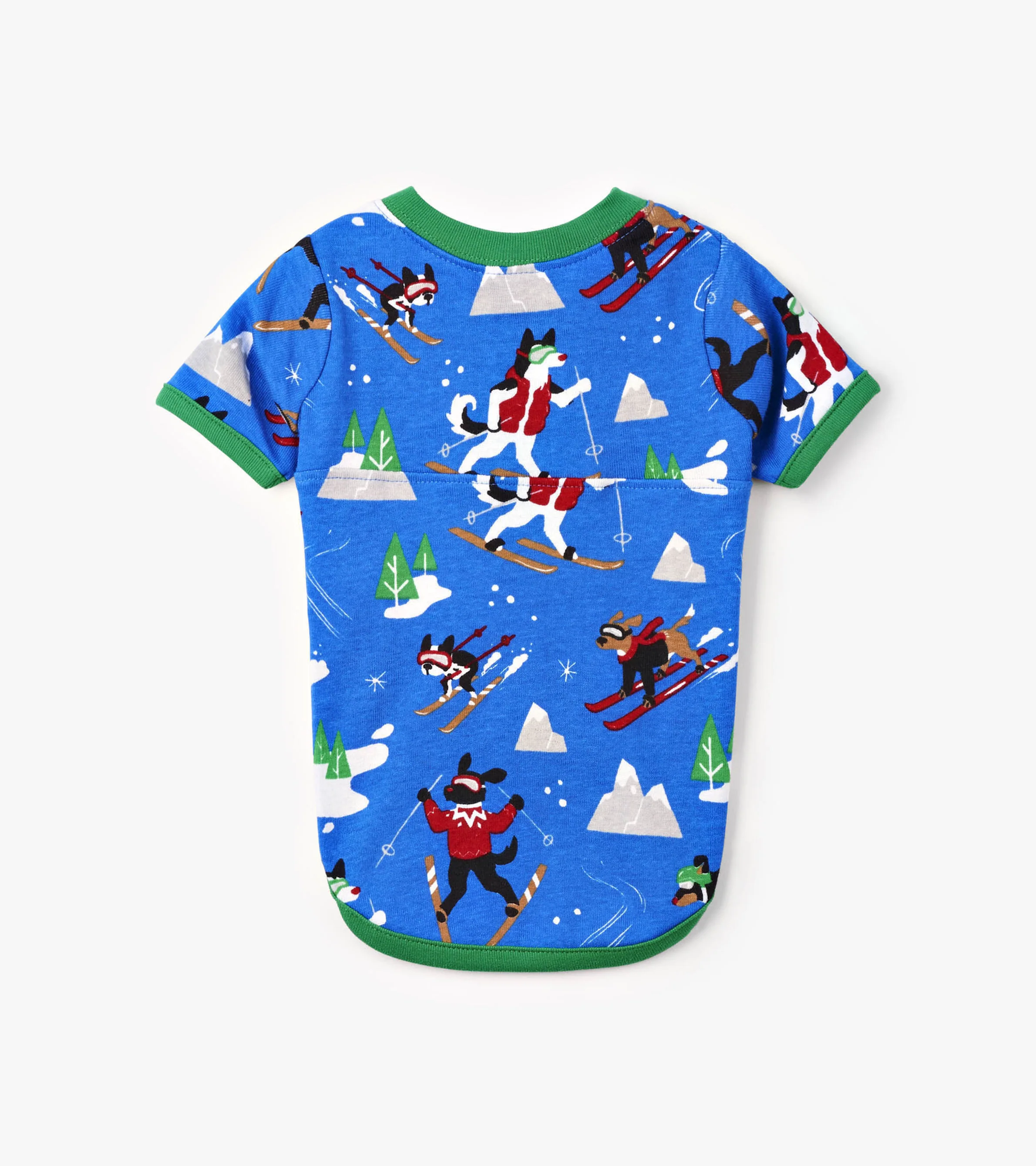 Retro Ski Dogs Blue Dog Tee - Image 3
