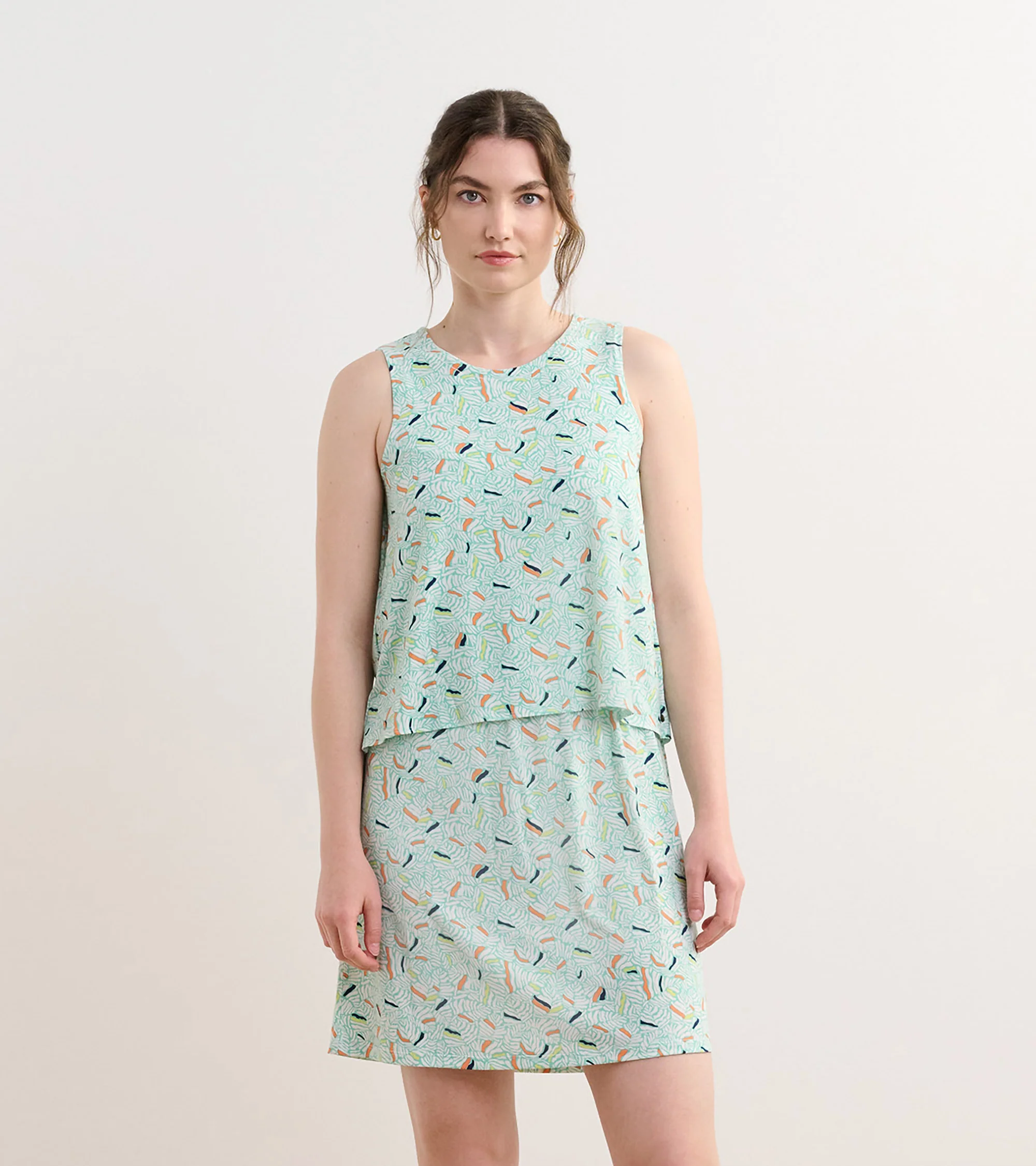 Roberta Dress - Organic Leaves