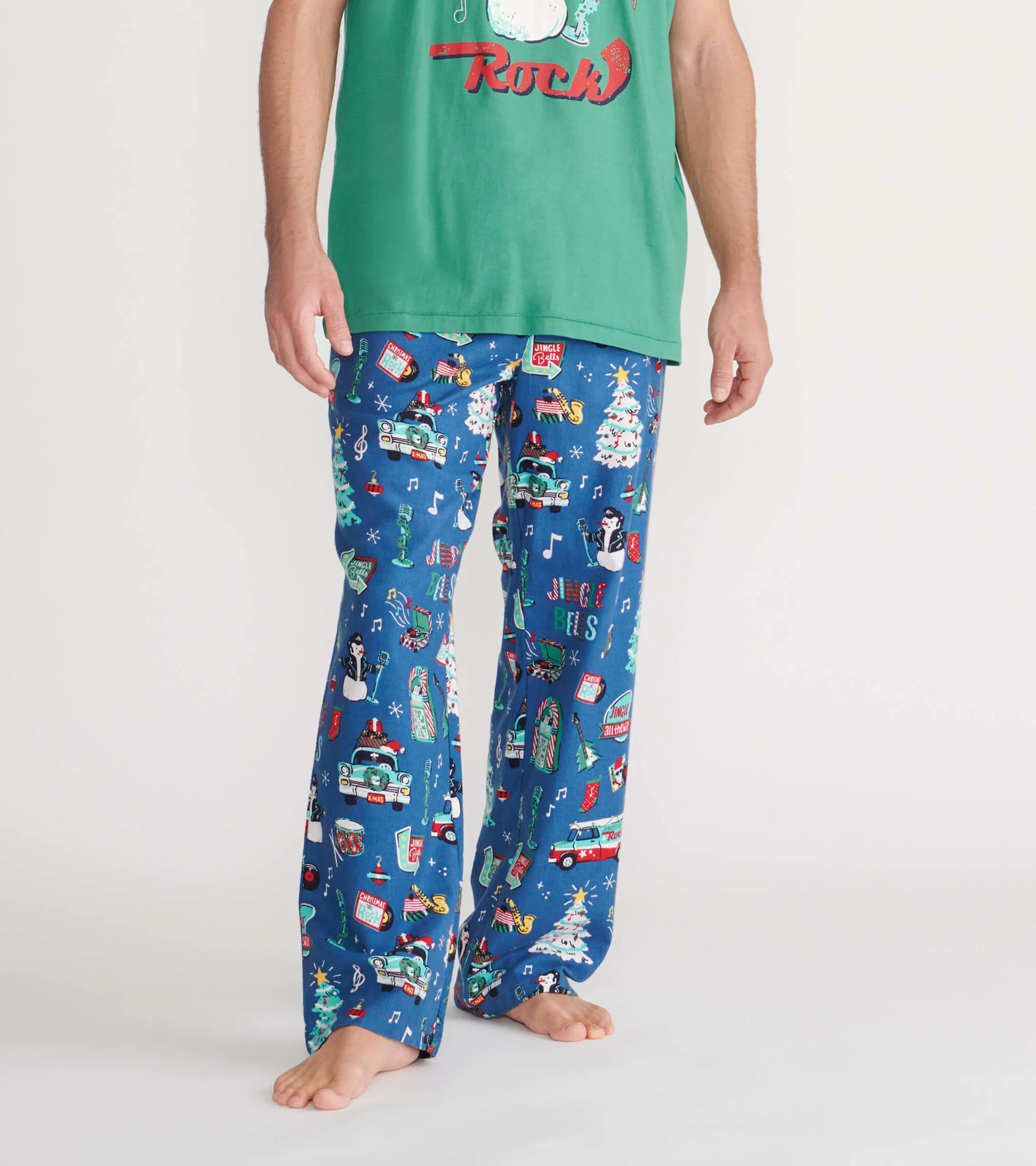 Rockin Holidays Men's Stretch Cotton Pajama Pants