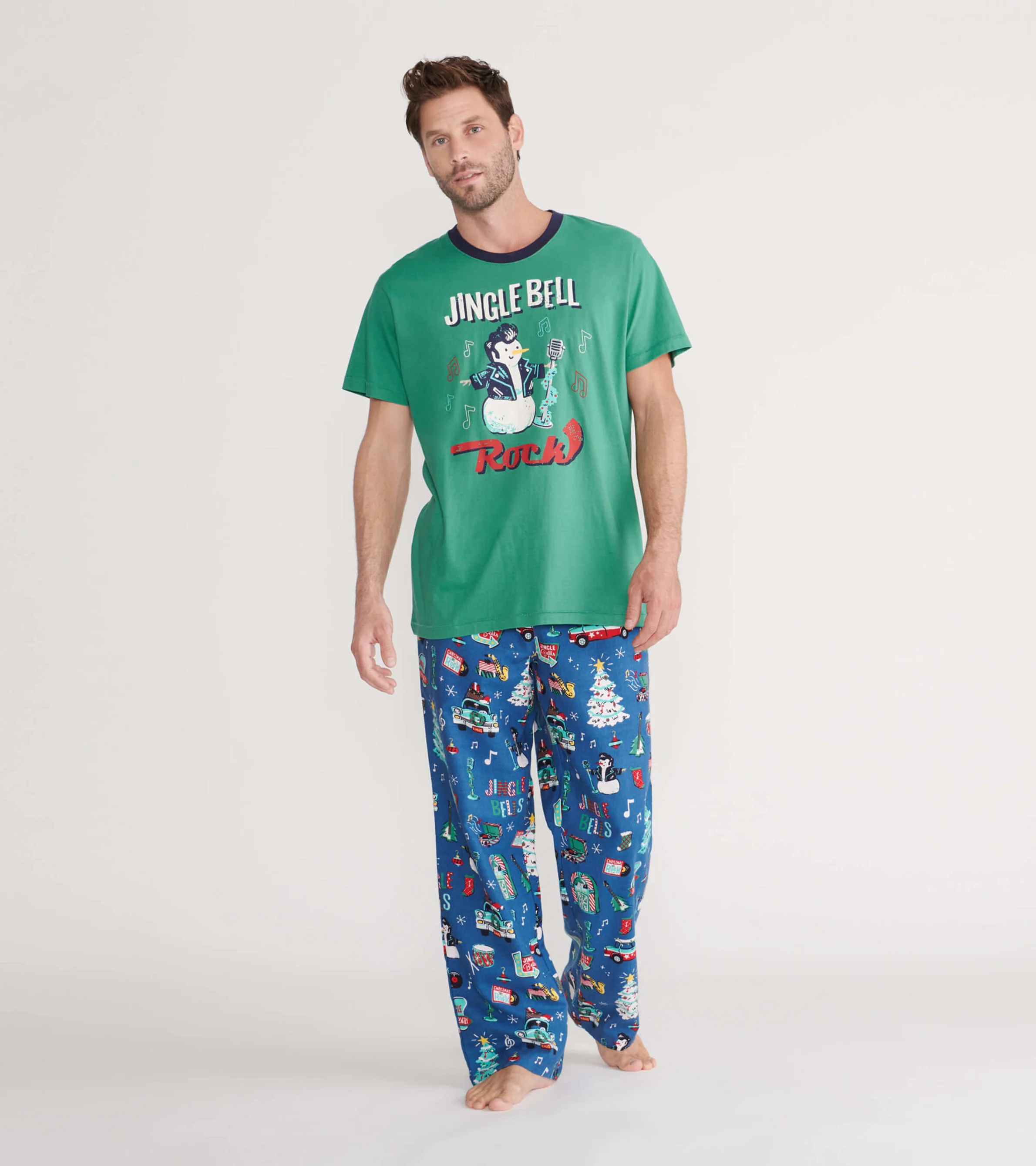 Rockin Holidays Men's Stretch Cotton Pajama Pants - Image 2