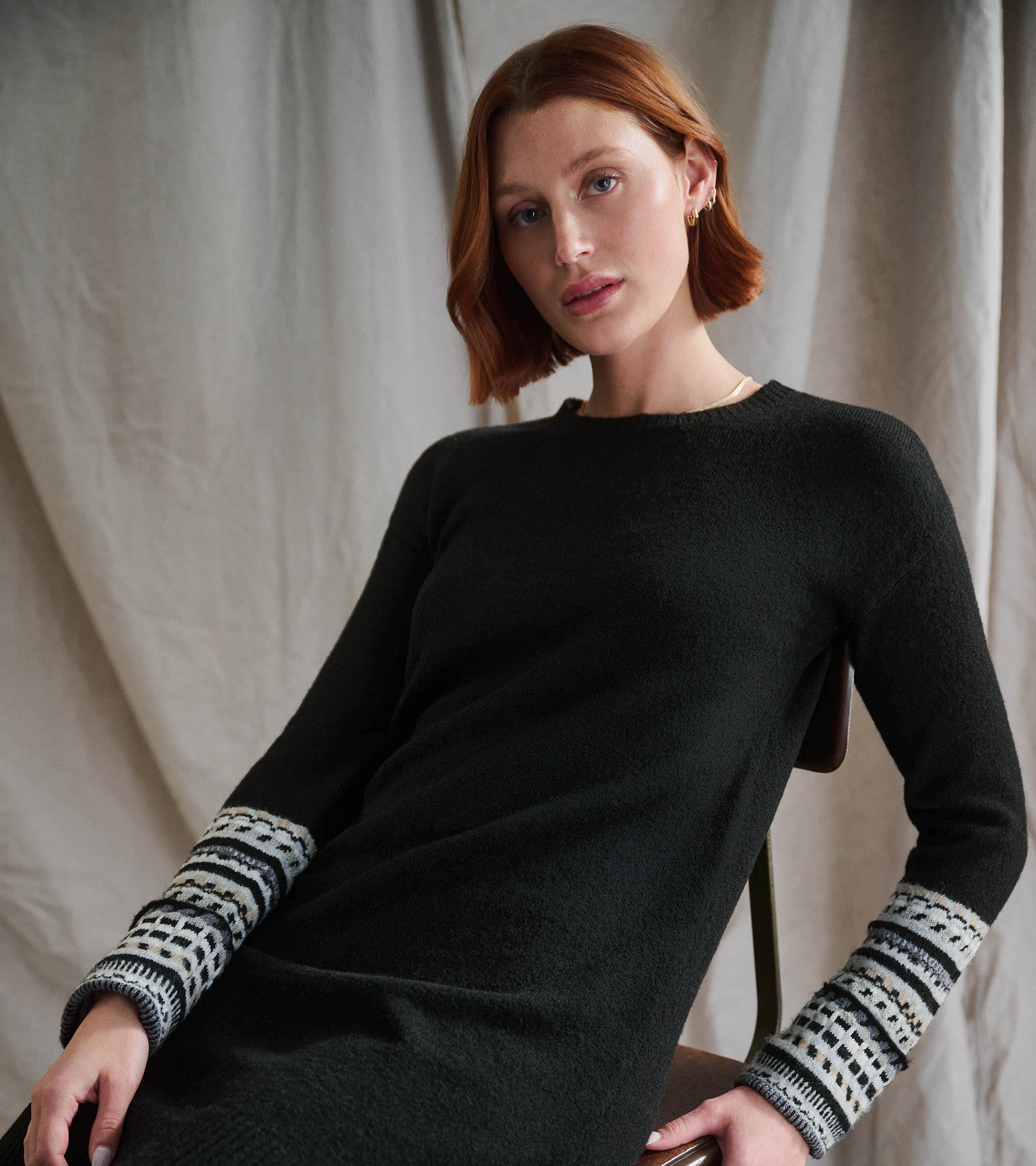 Sadie Sweater Dress - Black - Image 6