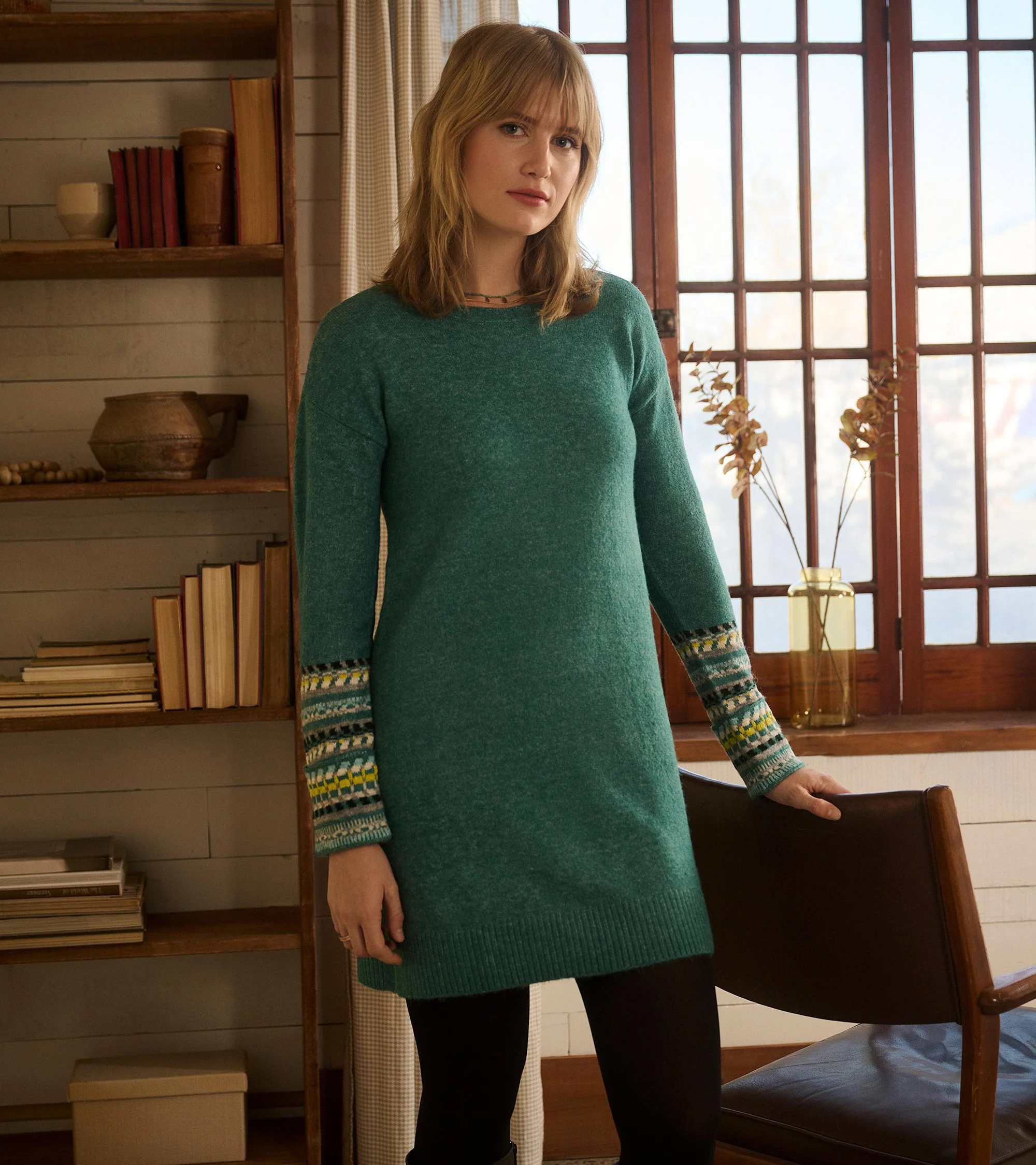 Sadie Sweater Dress - Forest Green - Image 2