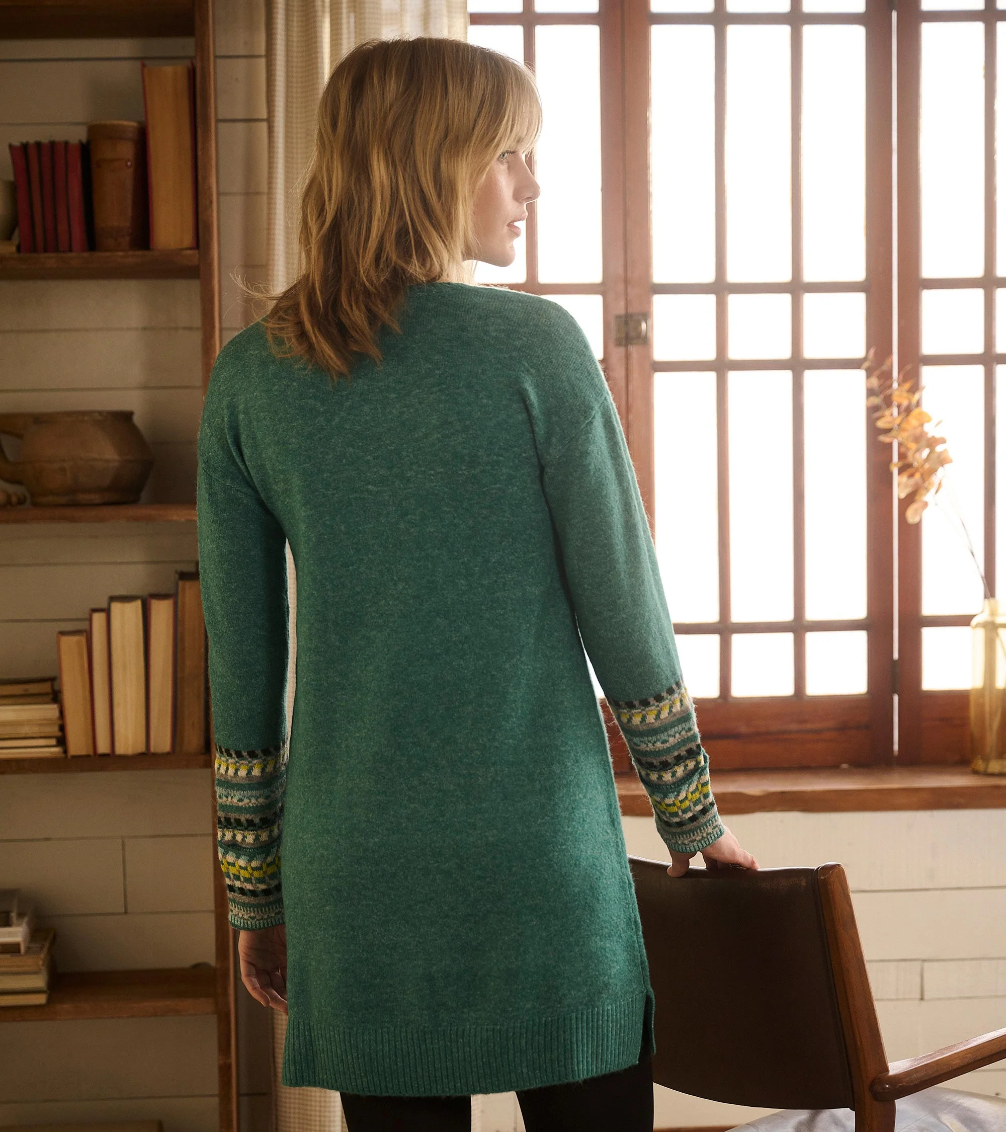 Sadie Sweater Dress - Forest Green - Image 5