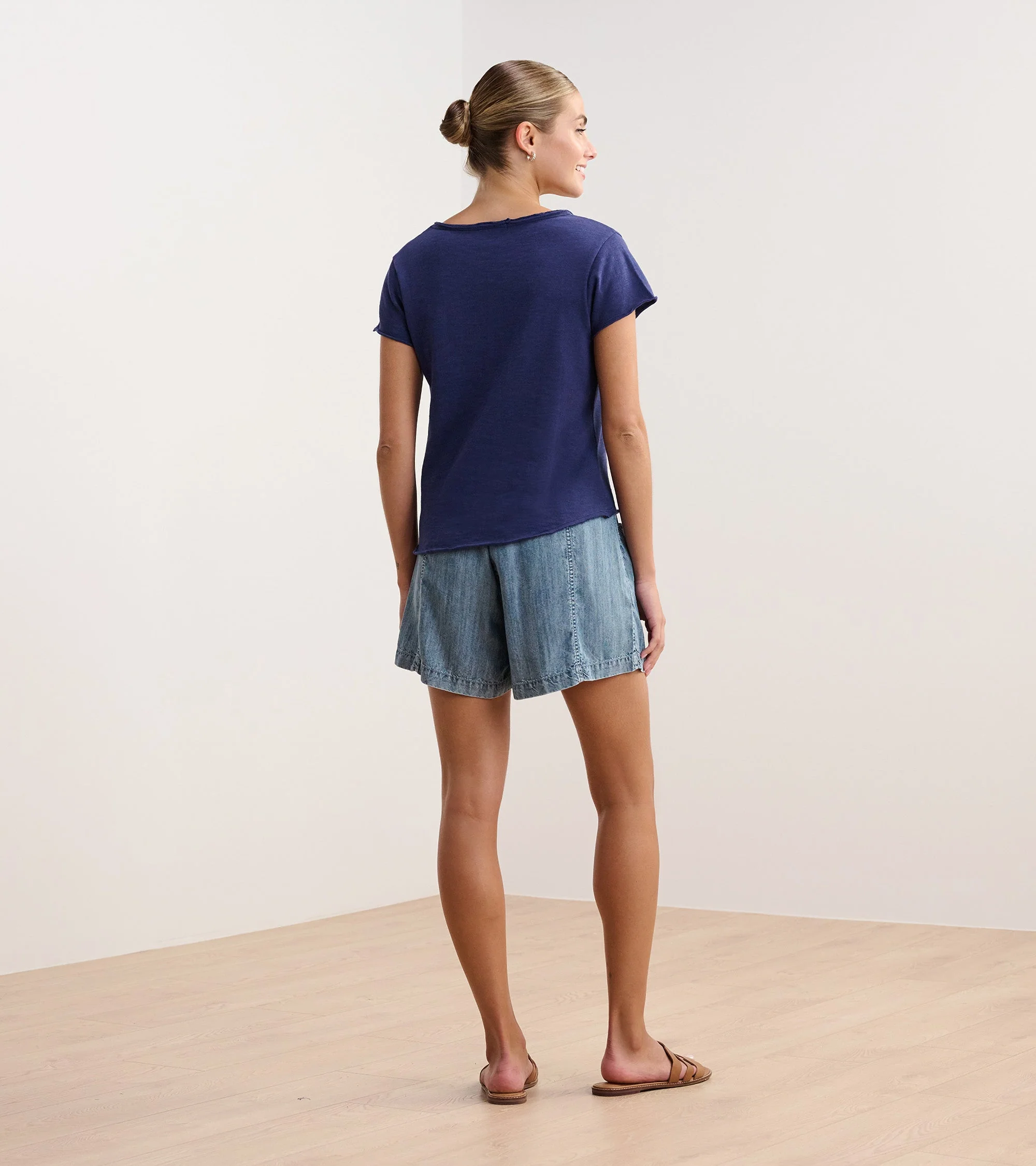 Sadie V-Neck Tee - Patriot Blue - Image 4