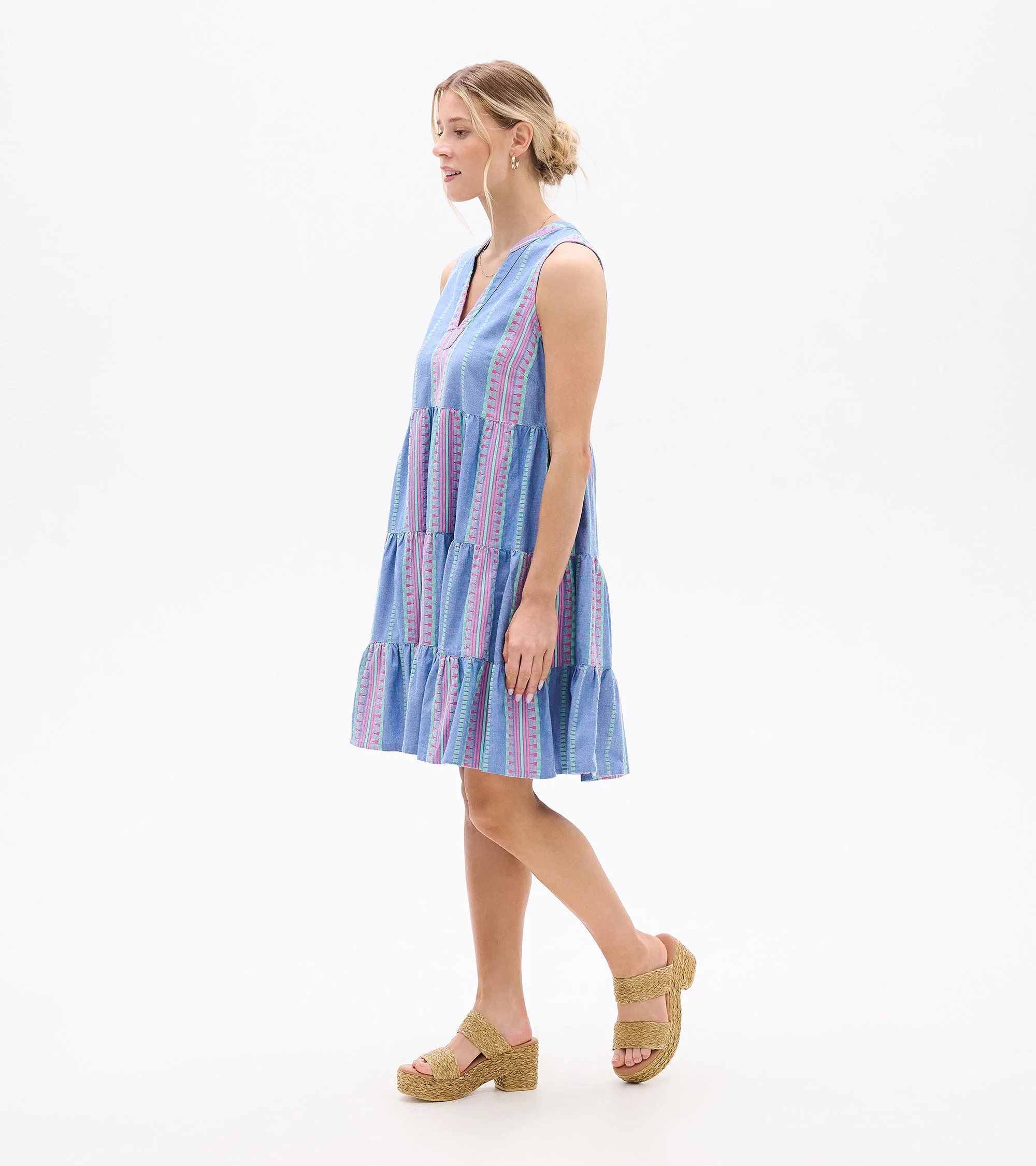 Savannah Dress - Chambray Stripes - Image 4