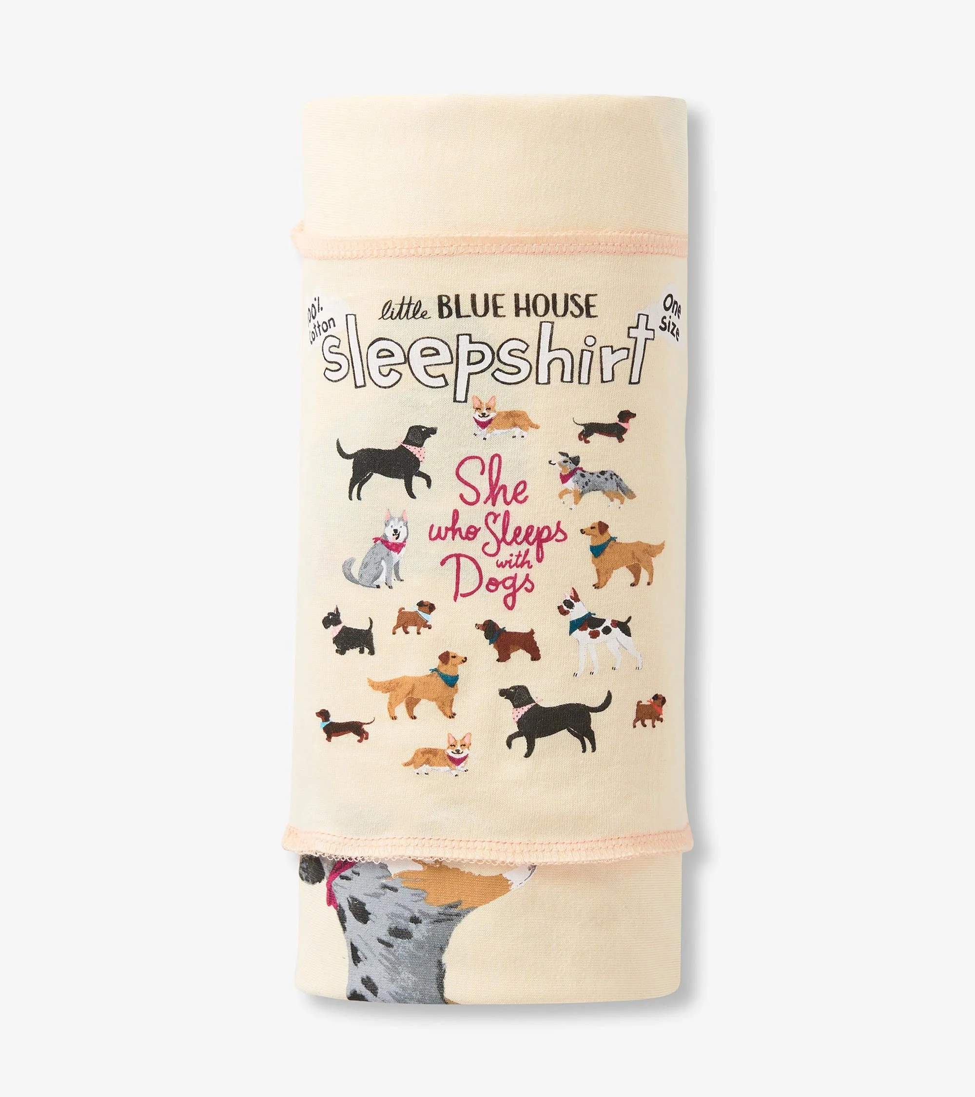 She Who Sleeps With Dogs Women's Cotton Sleepshirt - Image 3