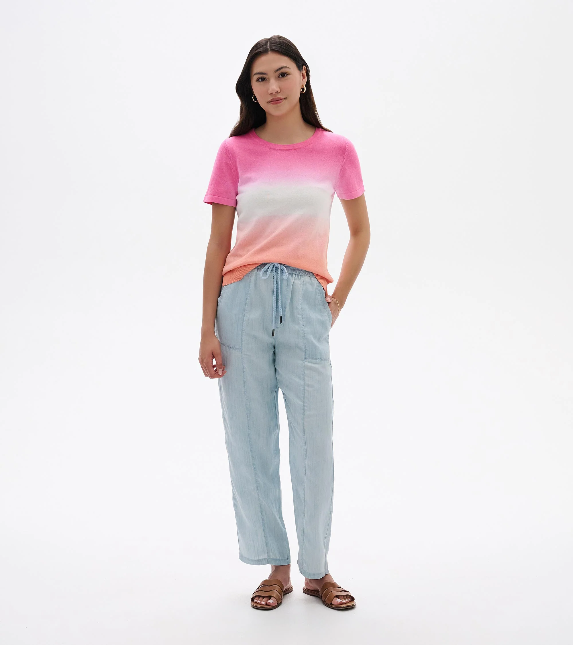 Simone Knit Tee - Beachy Dip Dye - Image 3