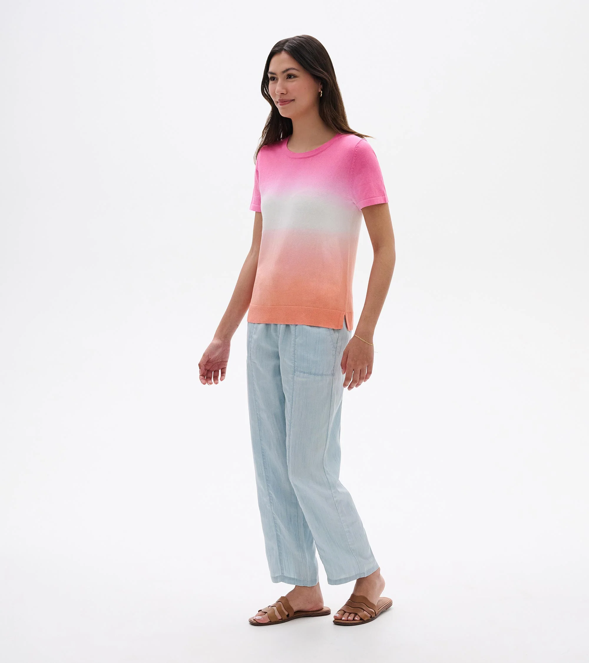 Simone Knit Tee - Beachy Dip Dye - Image 4
