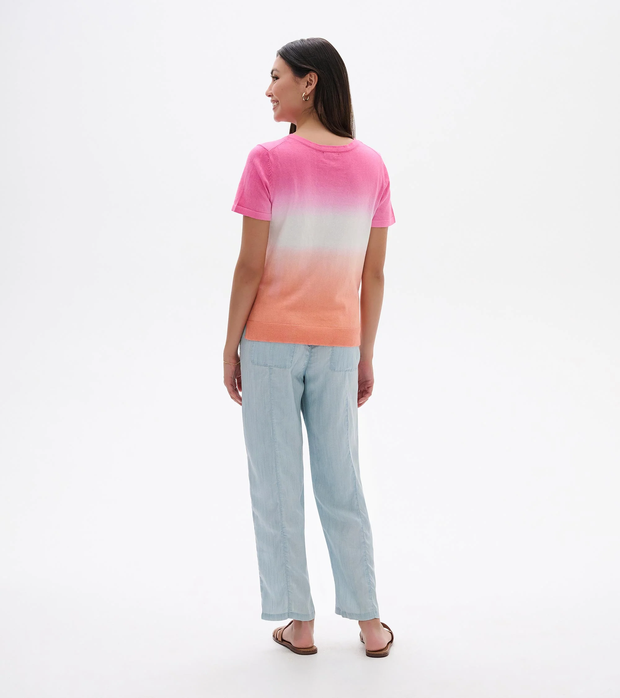 Simone Knit Tee - Beachy Dip Dye - Image 5