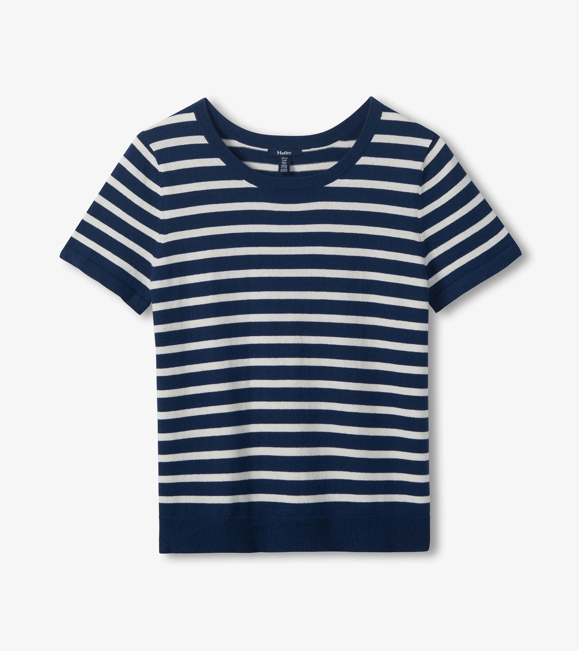 Simone Knit Tee - Navy & White Stripes - Image 2