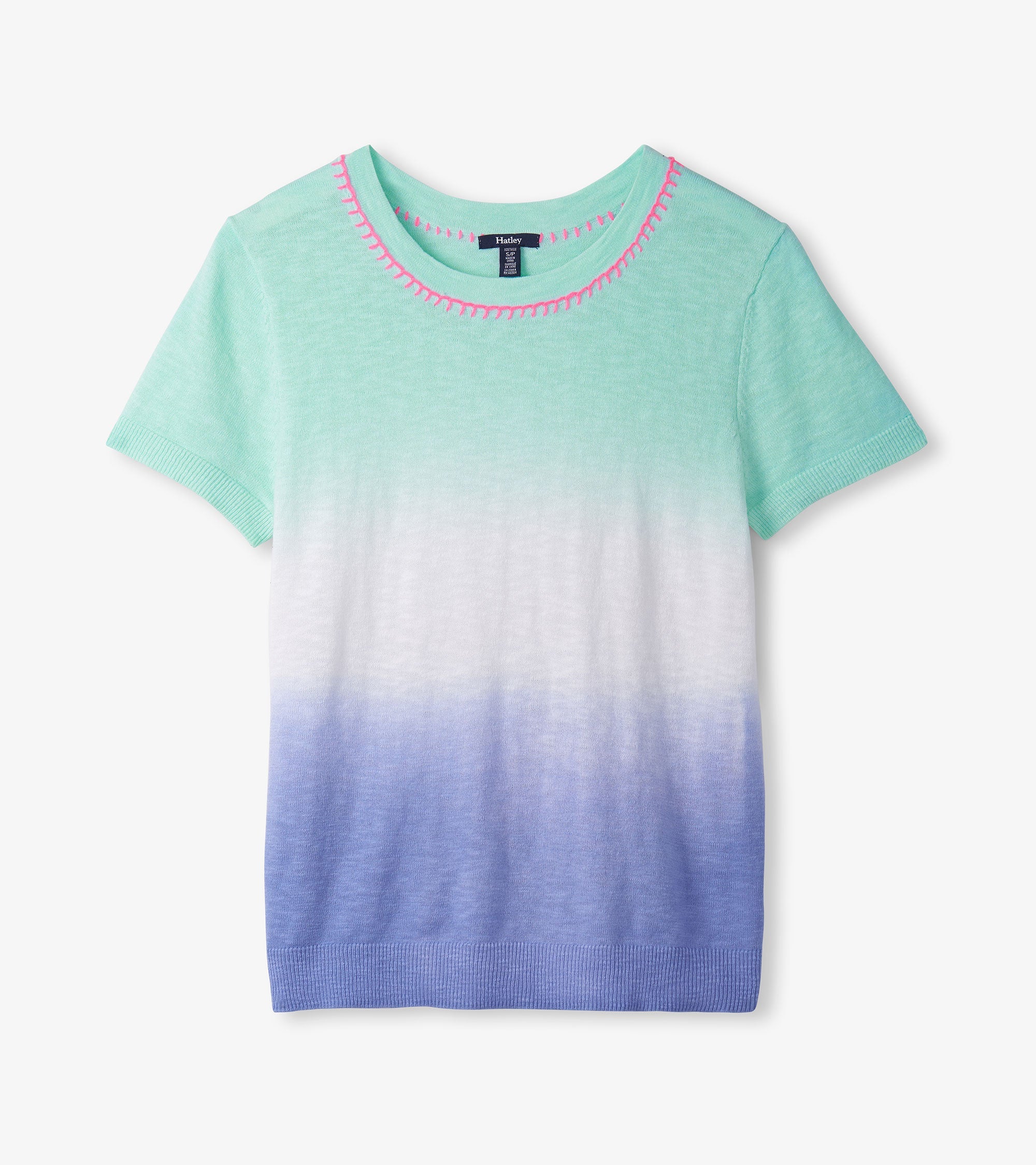 Simone Knit Tee - Ocean Dip Dye - Image 2