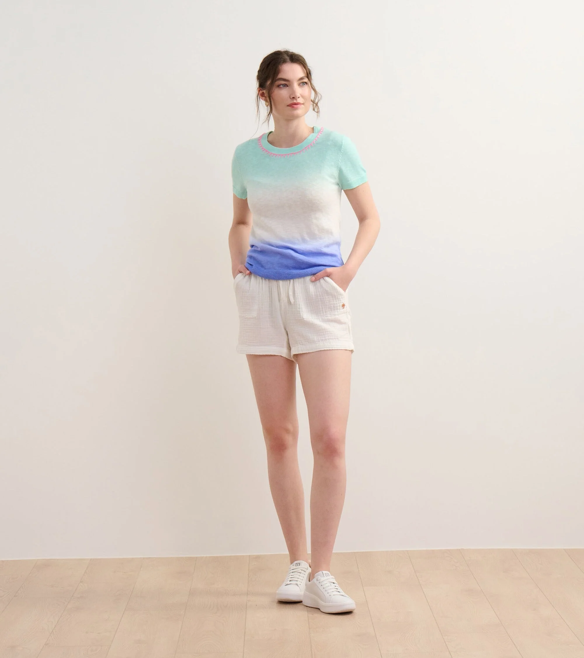 Simone Knit Tee - Ocean Dip Dye - Image 3