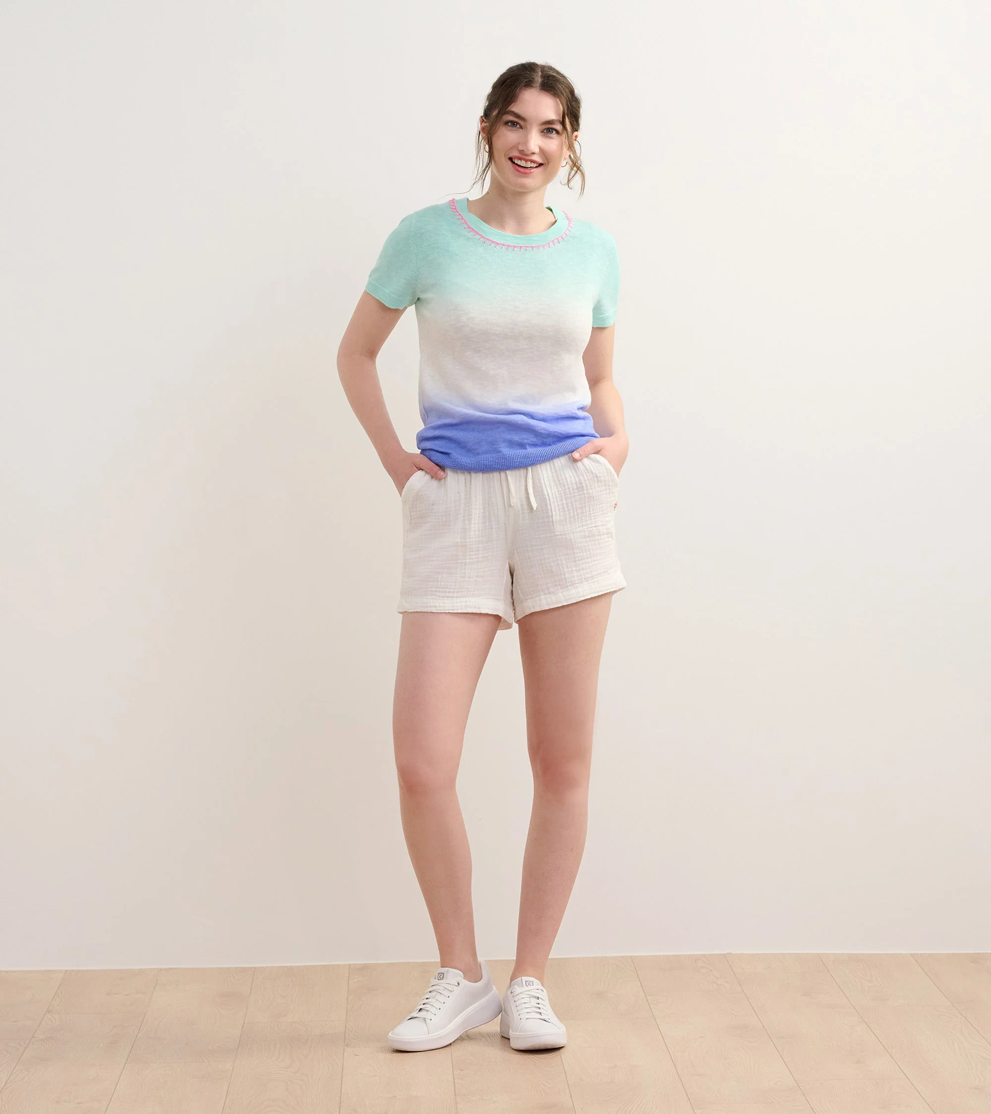 Simone Knit Tee - Ocean Dip Dye - Image 4