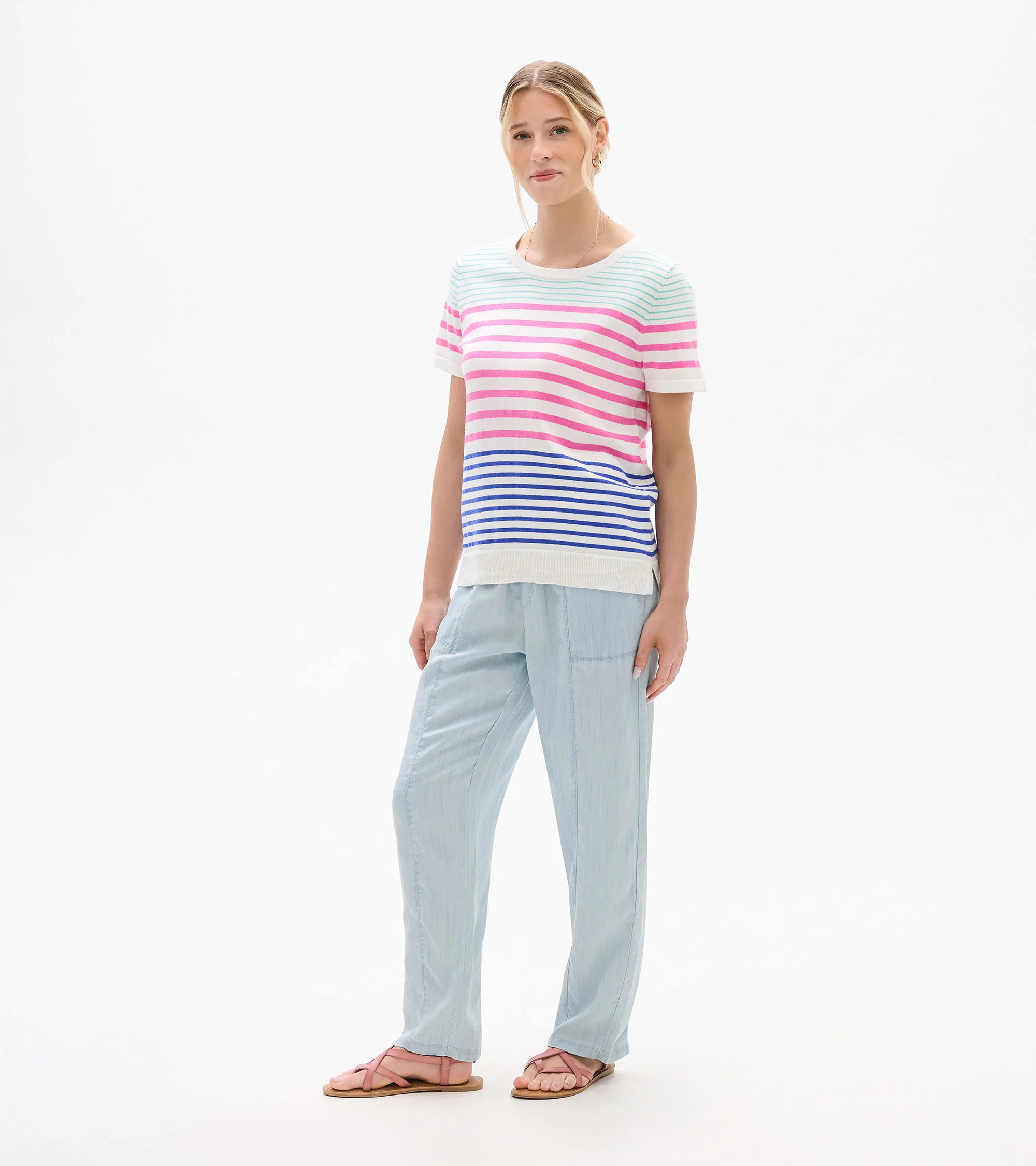 Simone Knit Tee - Summer Stripes - Image 3