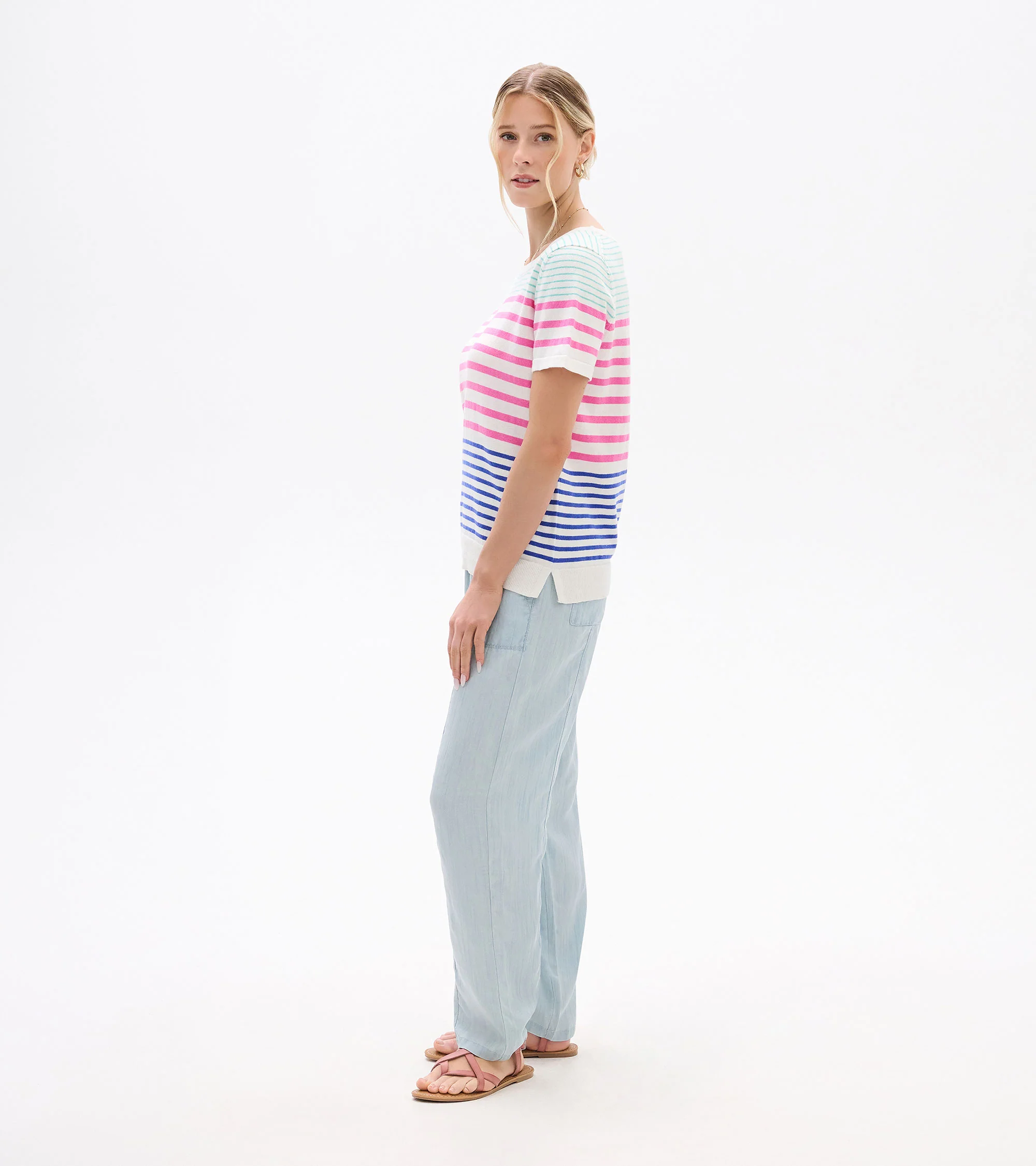 Simone Knit Tee - Summer Stripes - Image 4