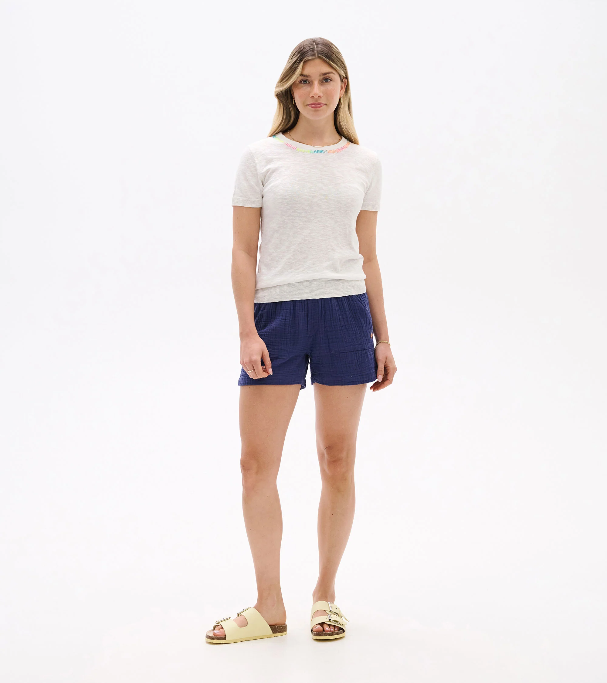 Simone Knit Tee - White - Image 3