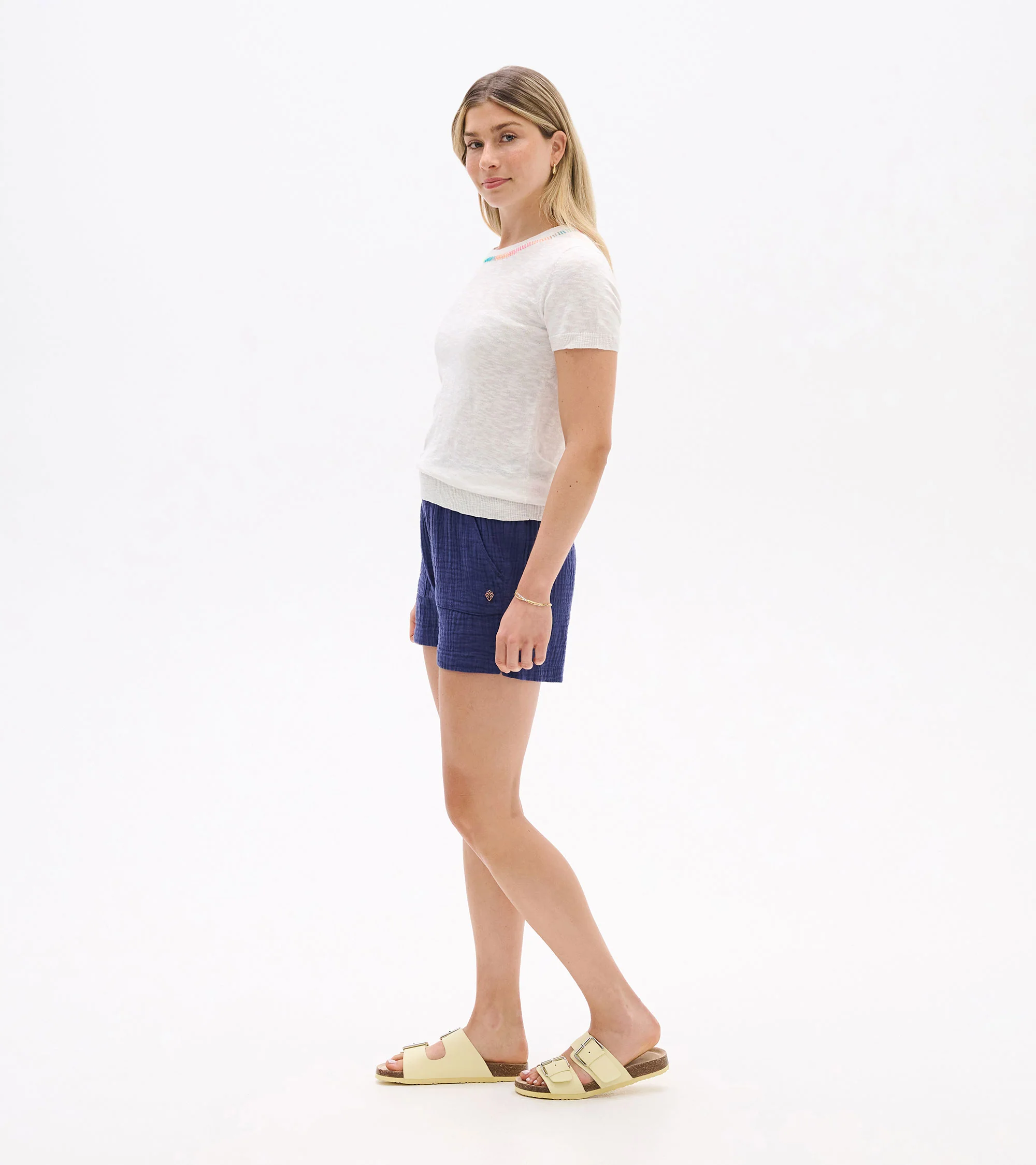 Simone Knit Tee - White - Image 4