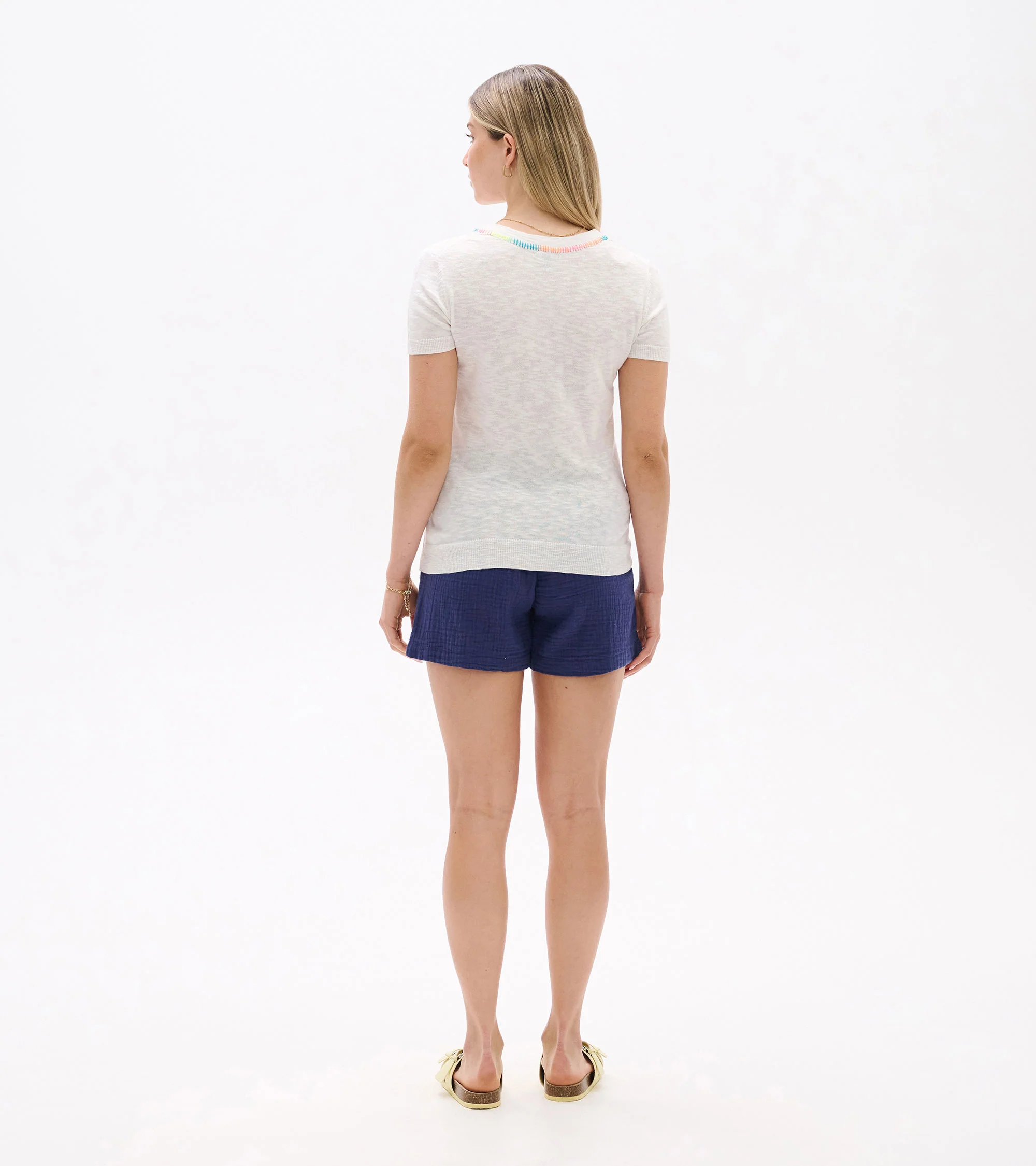 Simone Knit Tee - White - Image 5