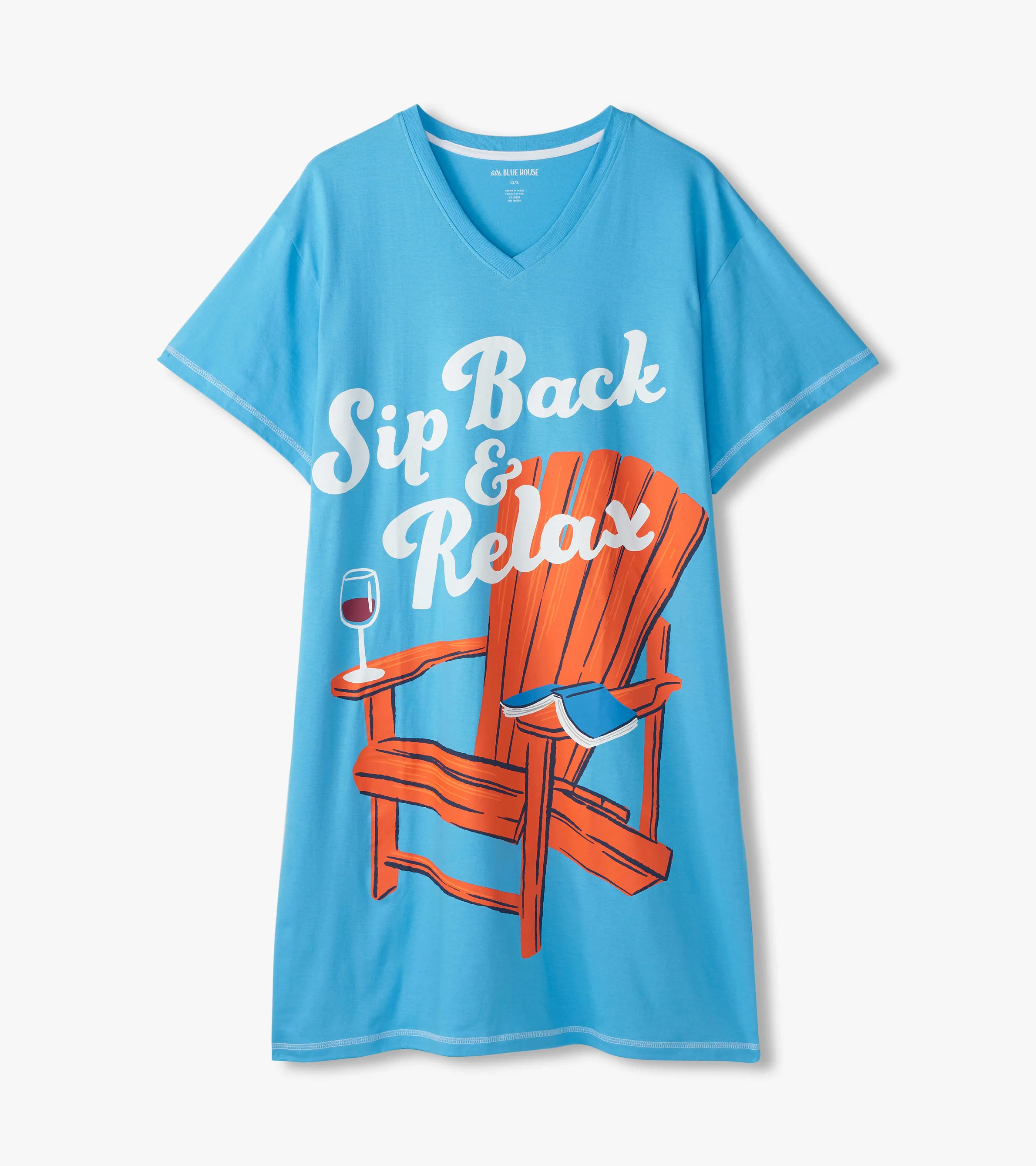 Sip Back and Relax Women's Cotton Sleepshirt - Image 2