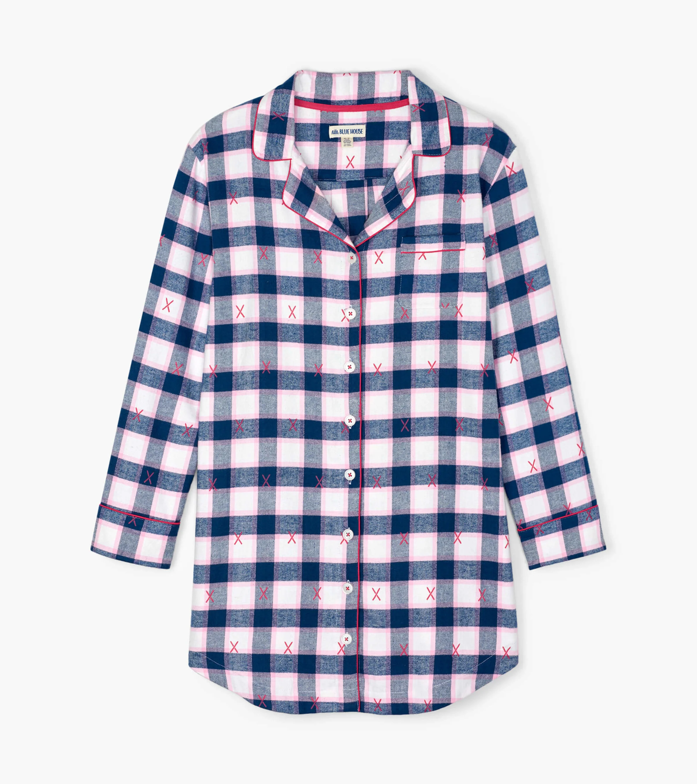 Ski Holiday Plaid Women's Flannel Nightdress - Image 4