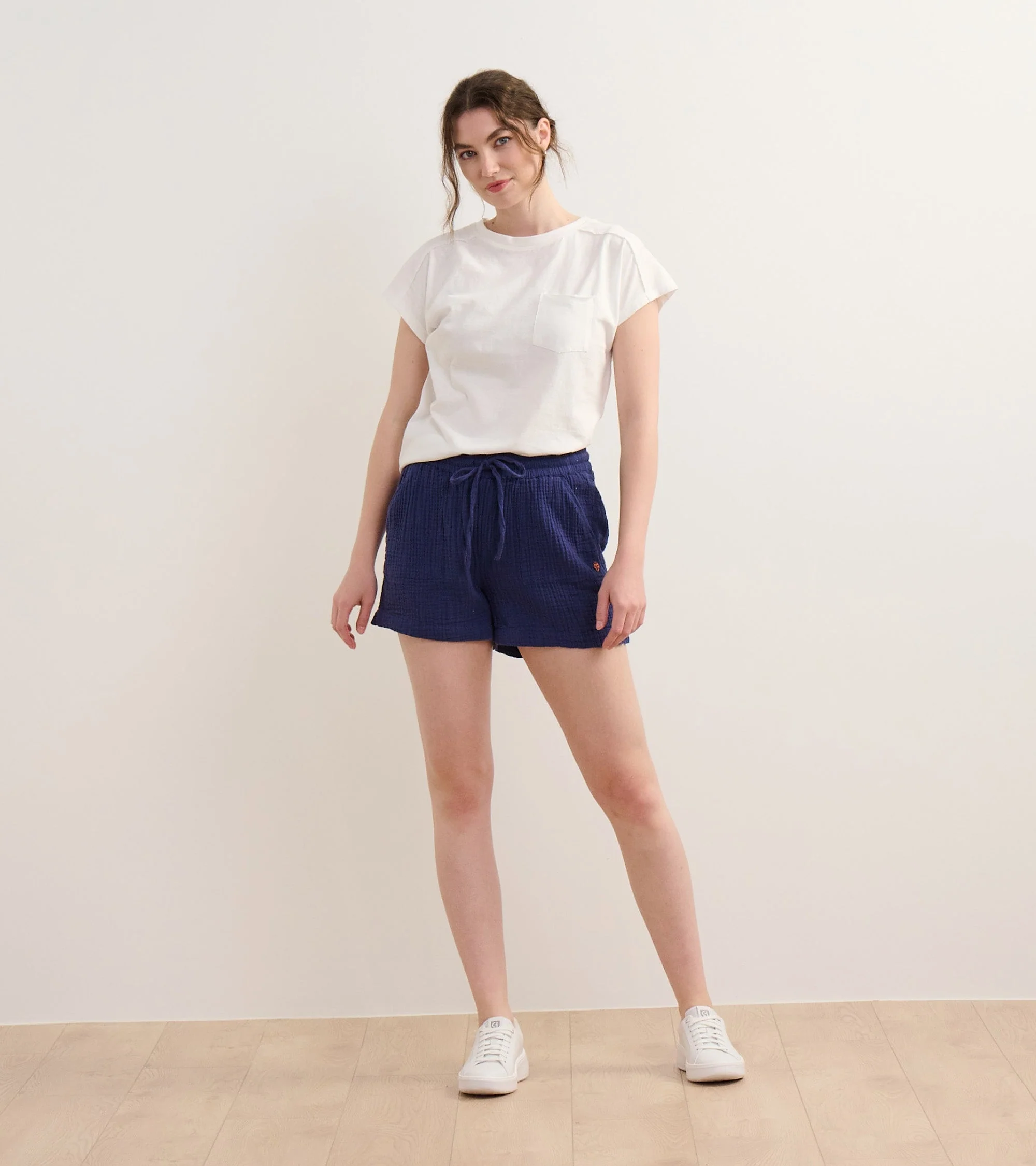 Slouchy Pocket Tee - White - Image 4