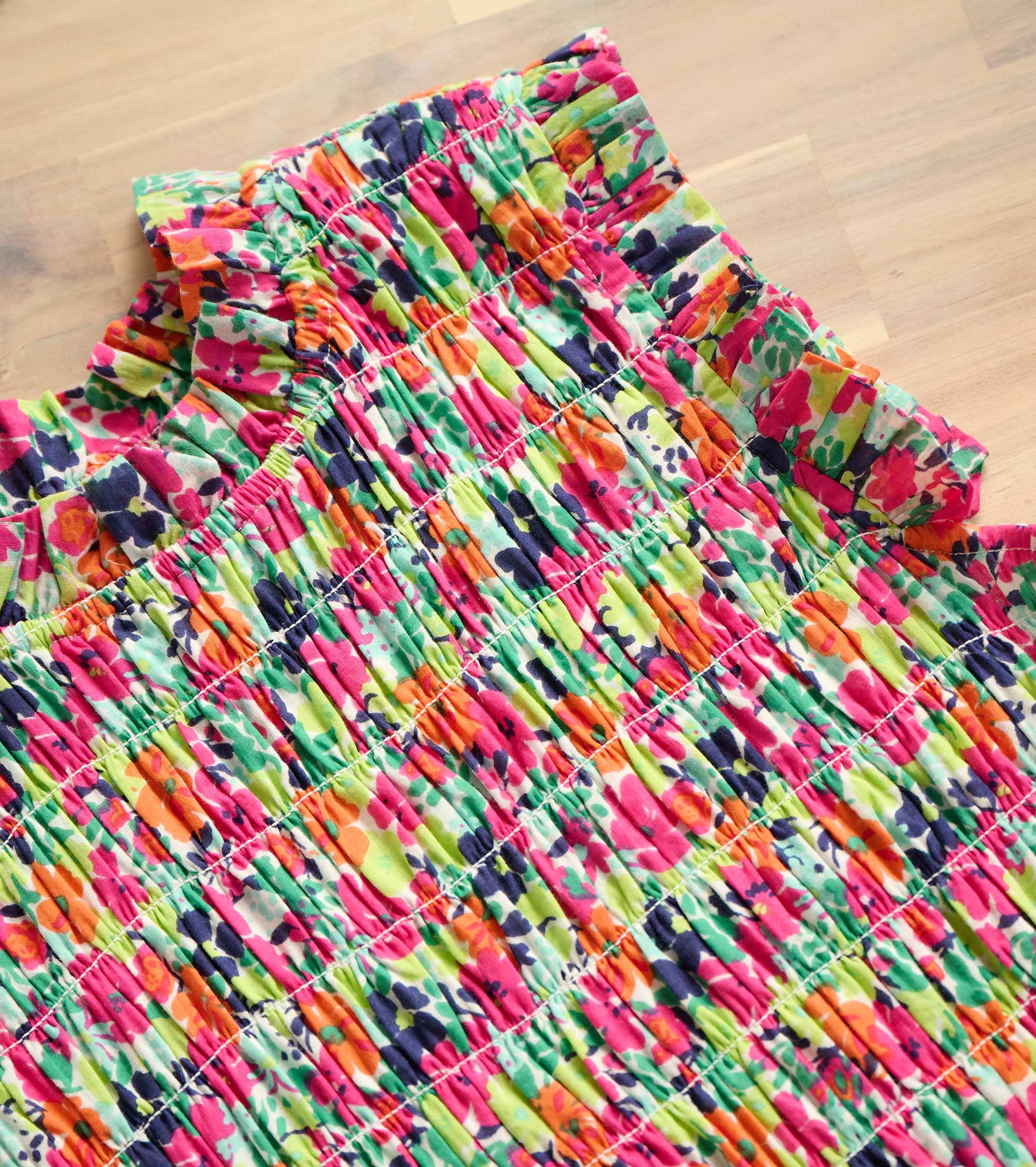 Smocked Maxi Dress - Fresh Flowers - Image 4