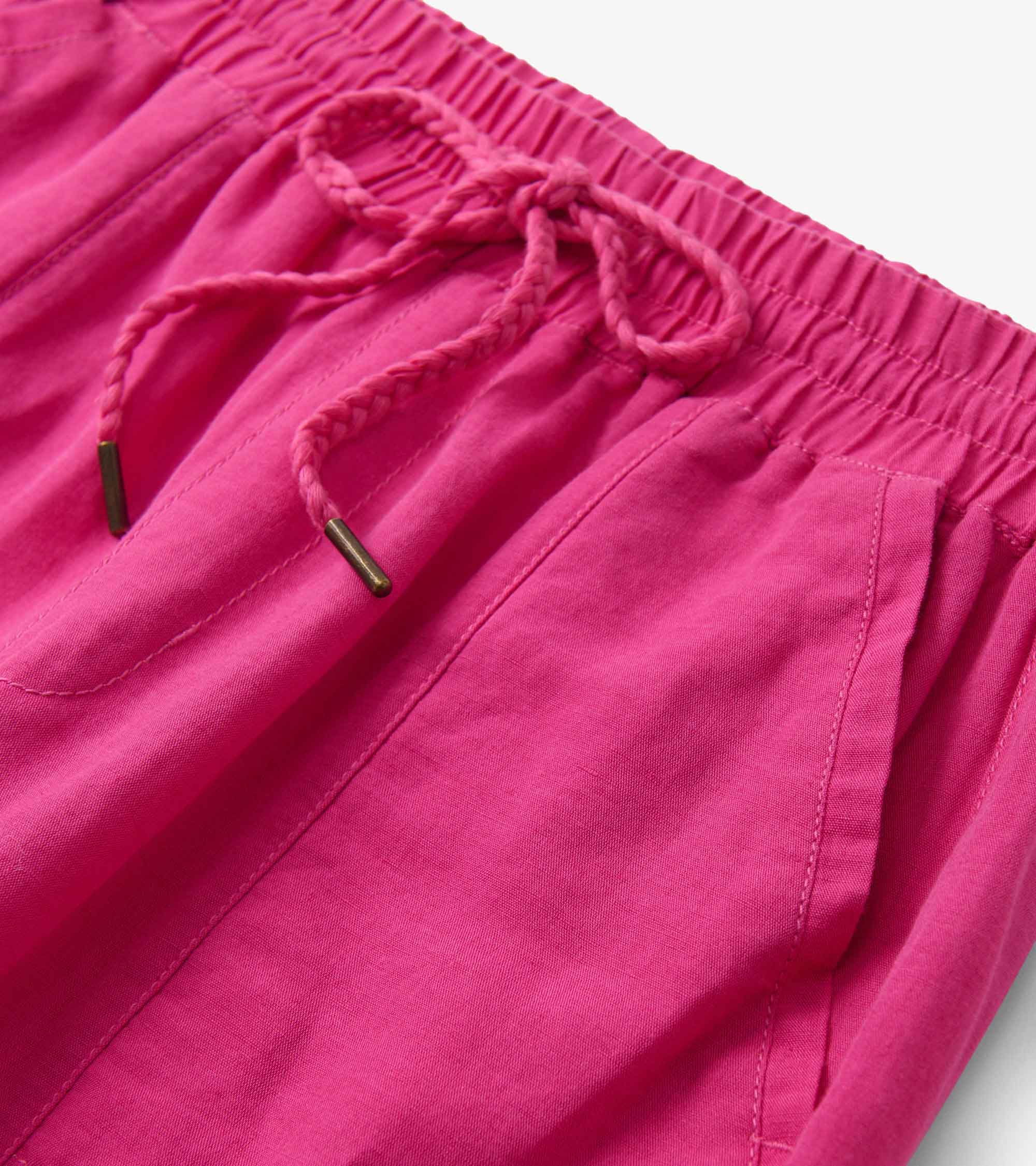 Straight Leg Linen Pants - Fuchsia - Image 7