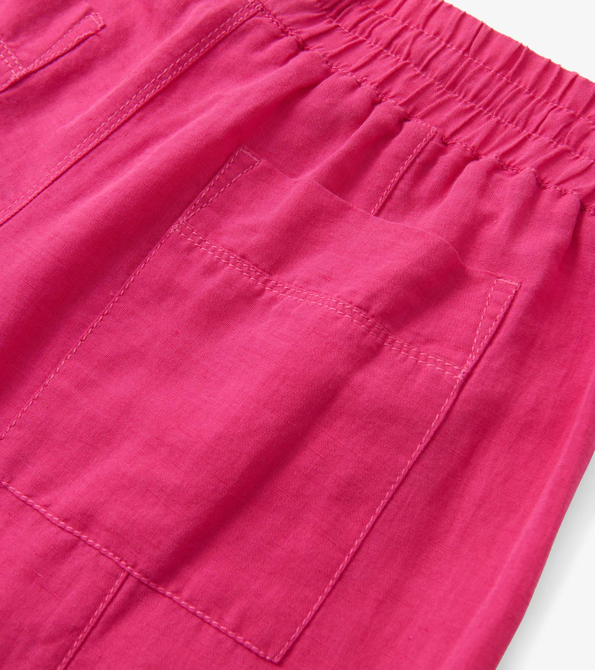 Straight Leg Linen Pants - Fuchsia - Image 8