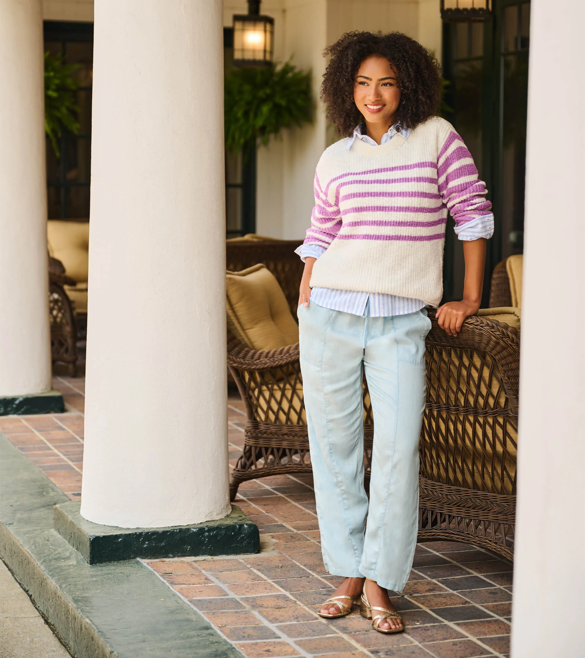 Straight Leg Pant - Soft Blue Wash - Image 5