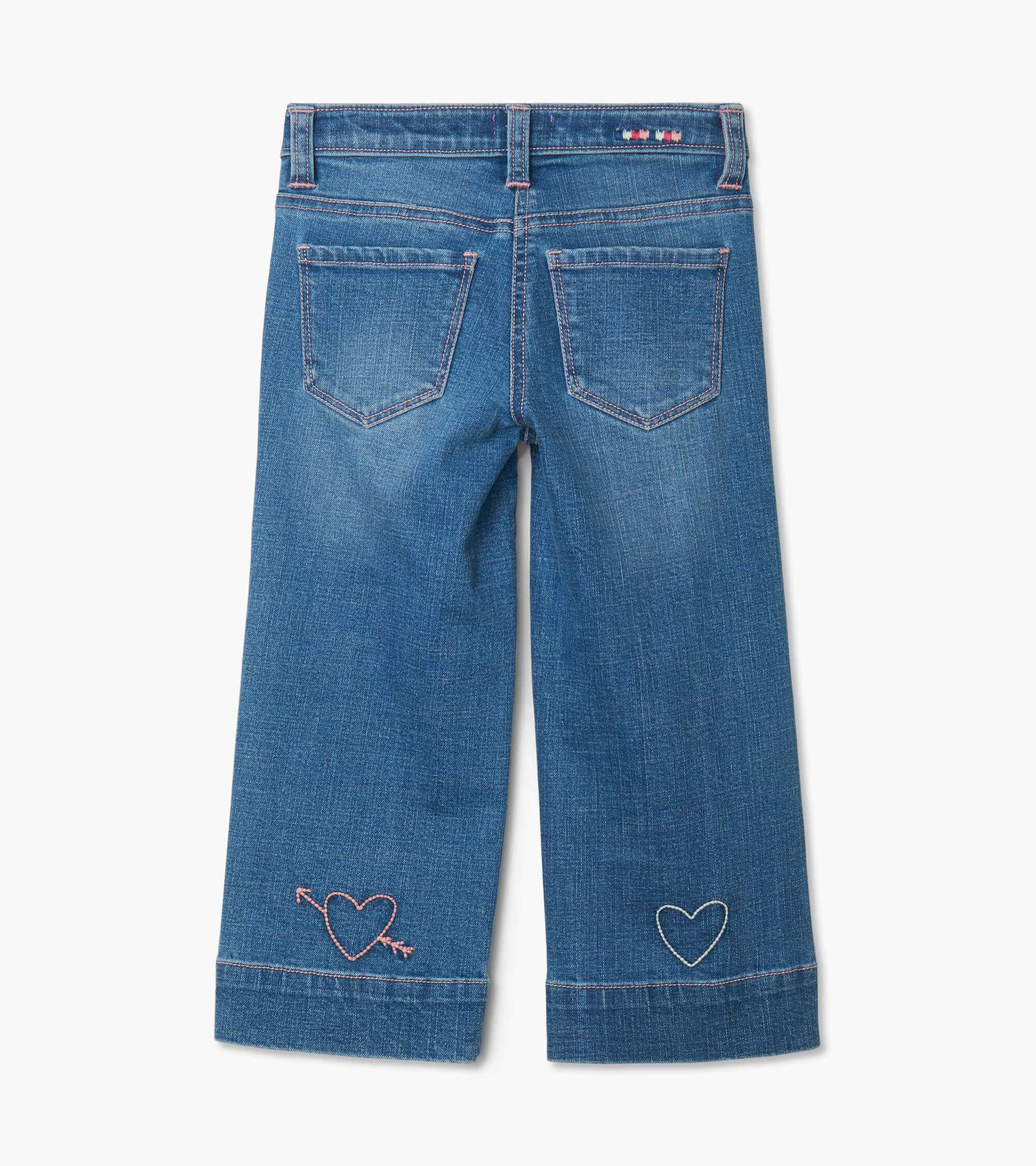 Girls Stretch Denim Wide Leg Pants - Image 4
