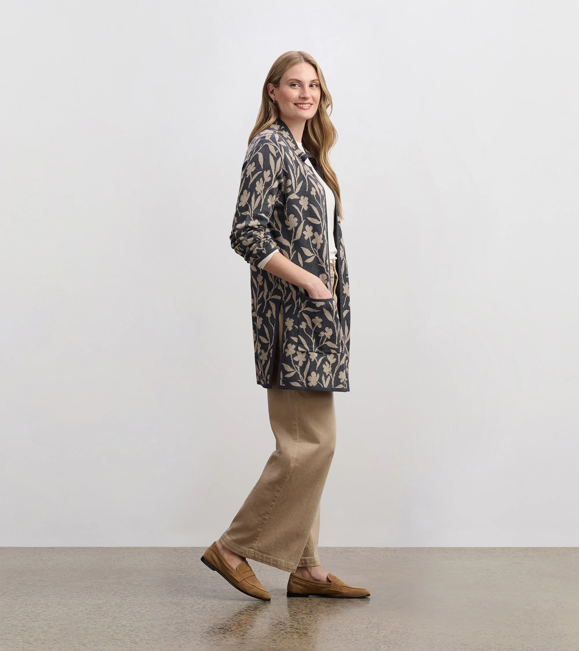 Sweater Blazer - Floral Vines - Image 3