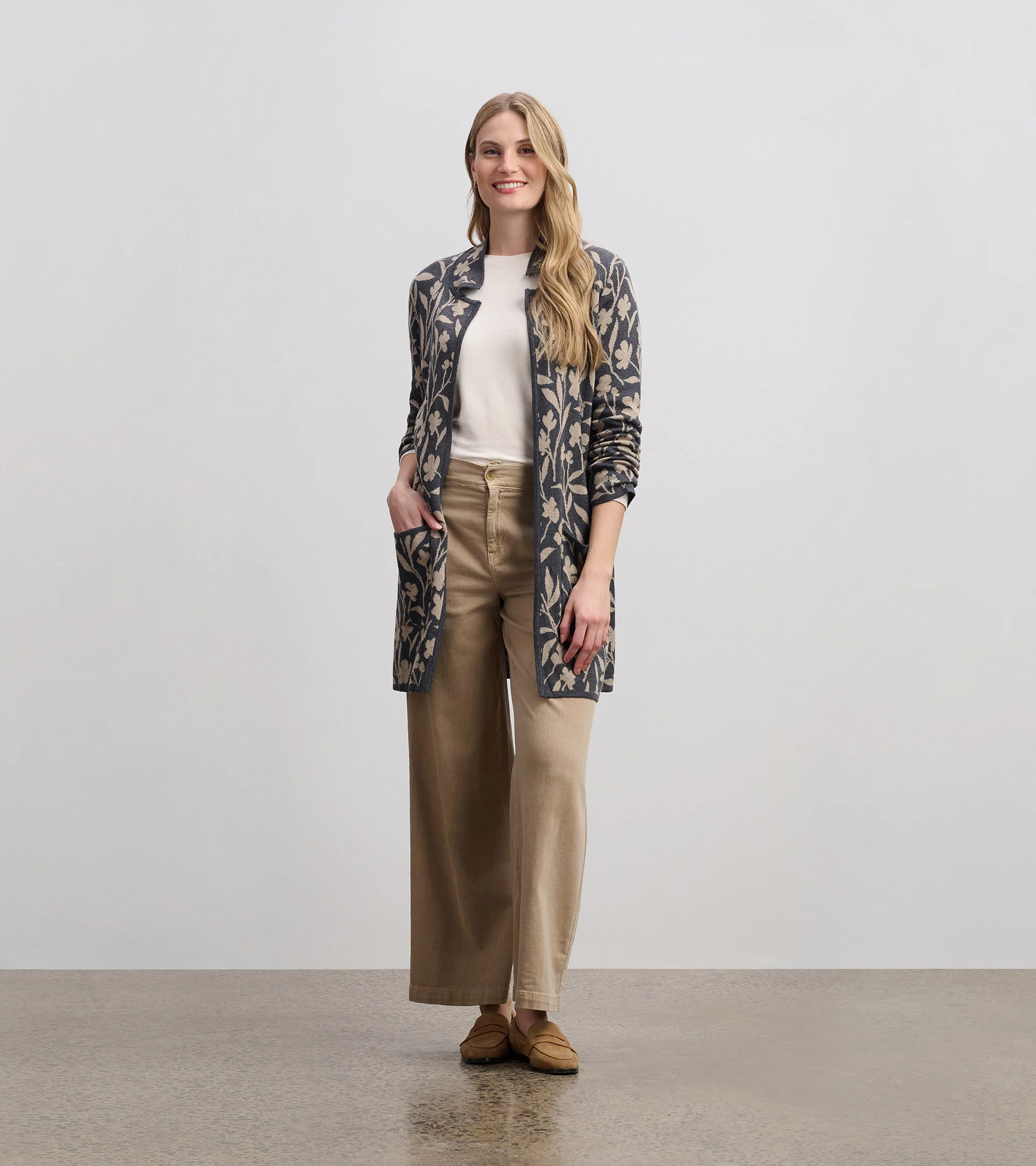Sweater Blazer - Floral Vines - Image 5