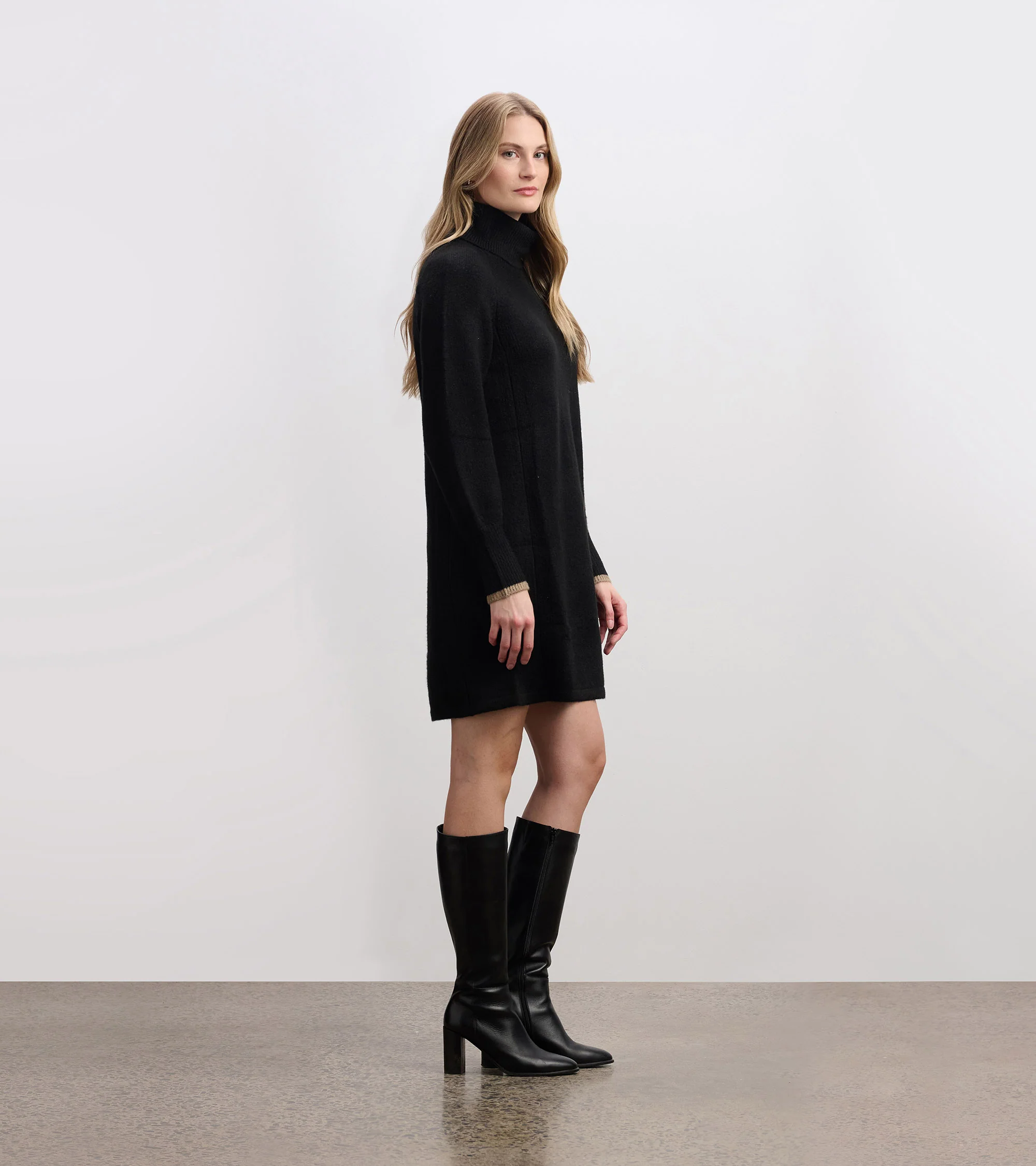 Swing Sweater Dress - Black - Image 3