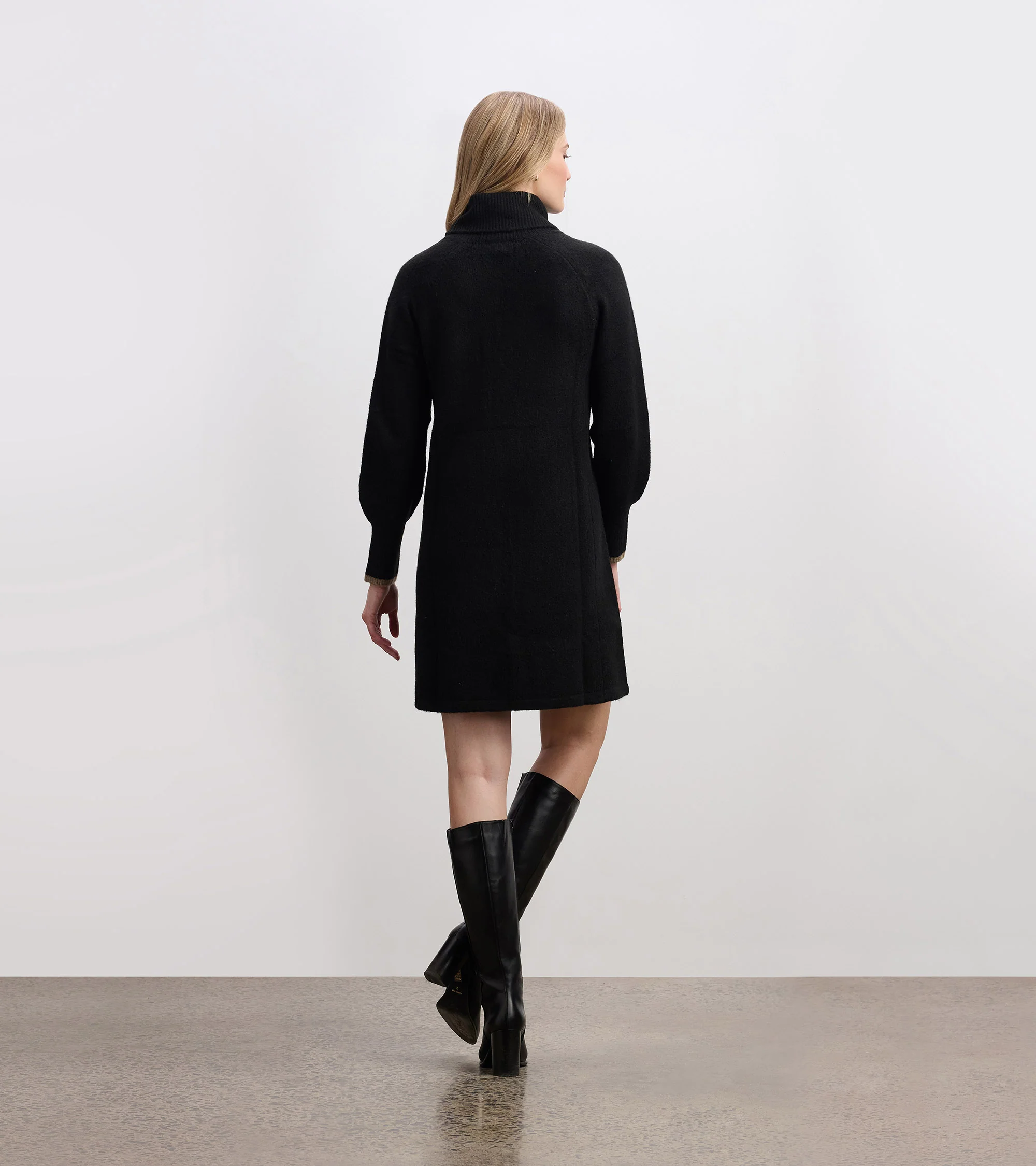 Swing Sweater Dress - Black - Image 5