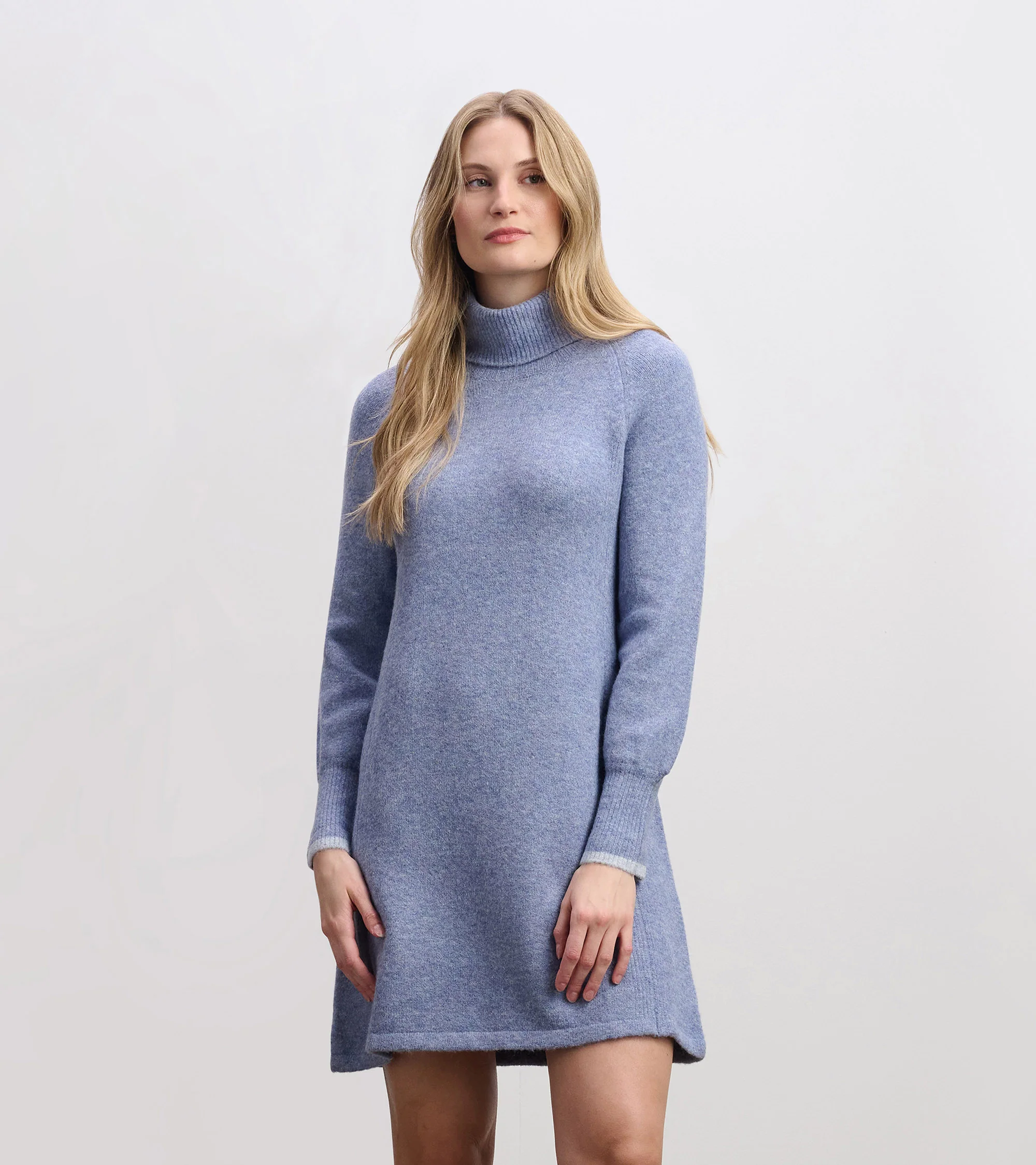 Swing Sweater Dress - Light Denim