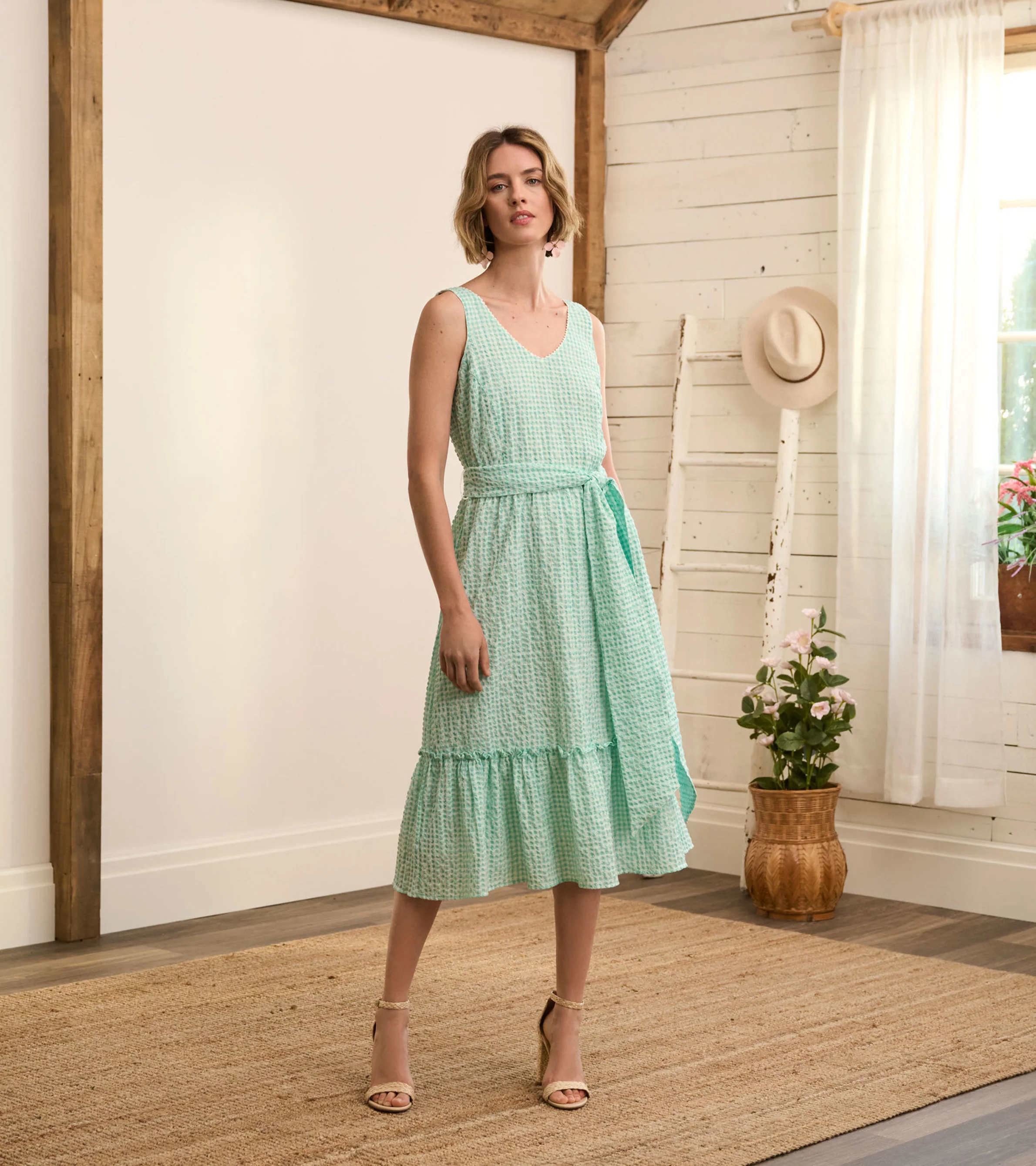 Sydney Midi Dress - Beveled Glass Gingham - Image 5
