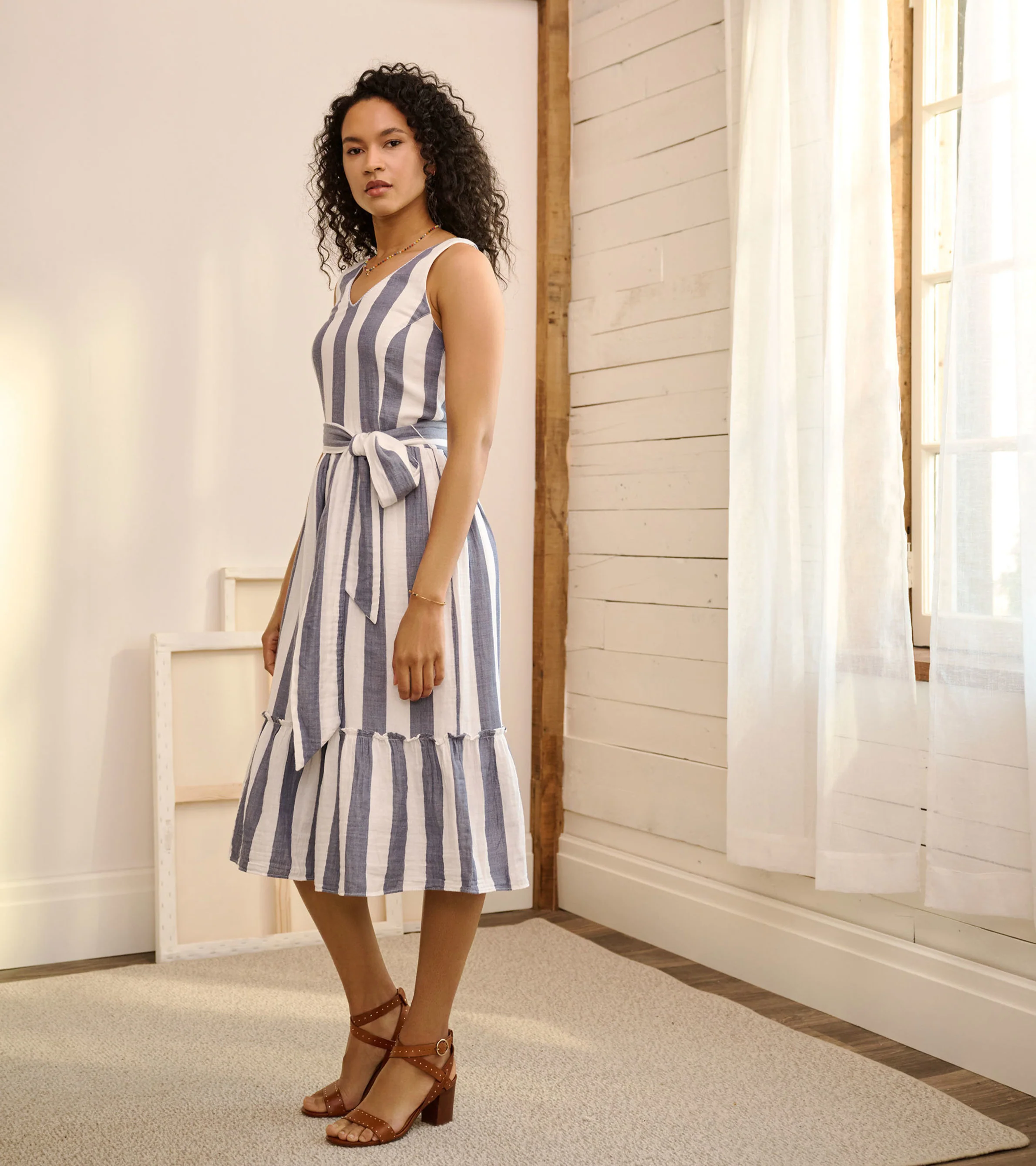 Sydney Midi Dress - Summer Stripes - Image 2